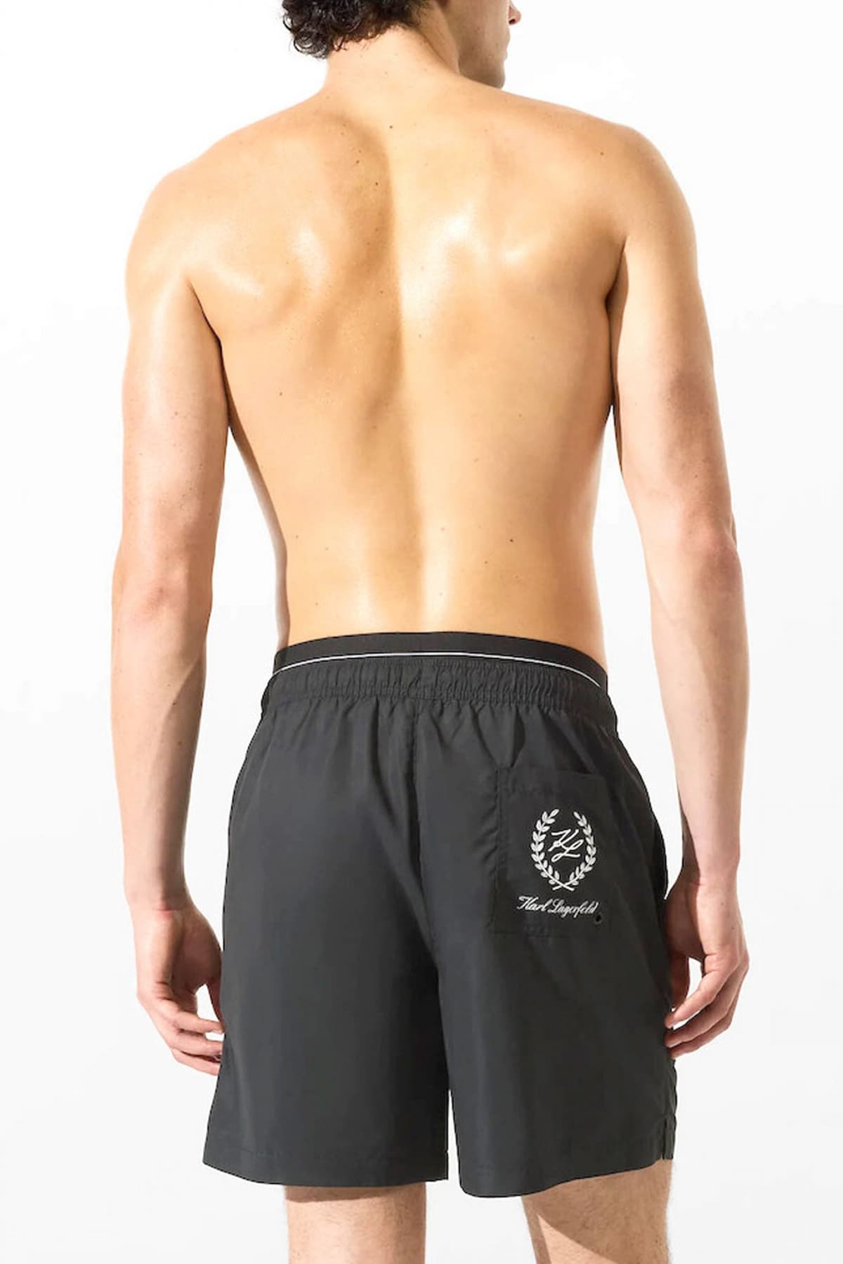 KARL LAGERFELD ΜΑΓΙΩ HOTEL KARL CREST MED BOARDSHORT ΜΑΥΡΟ