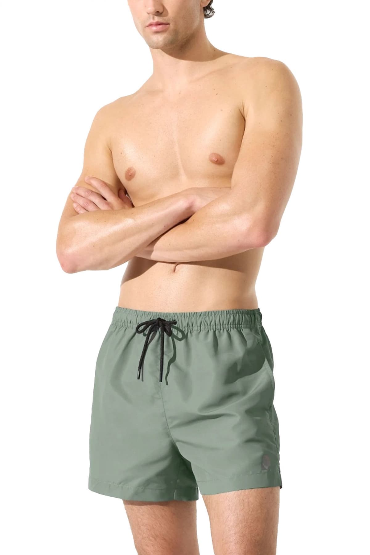 KARL LAGERFELD ΜΑΓΙΩ KAMEO SHORT BOARDSHORT ΧΑΚΙ