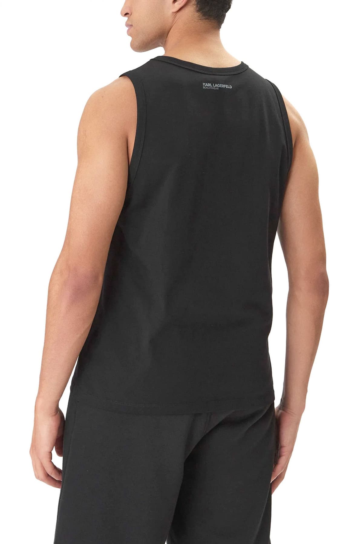 KARL LAGERFELD TOP IKON SHINE BEACH TANK ΜΑΥΡΟ