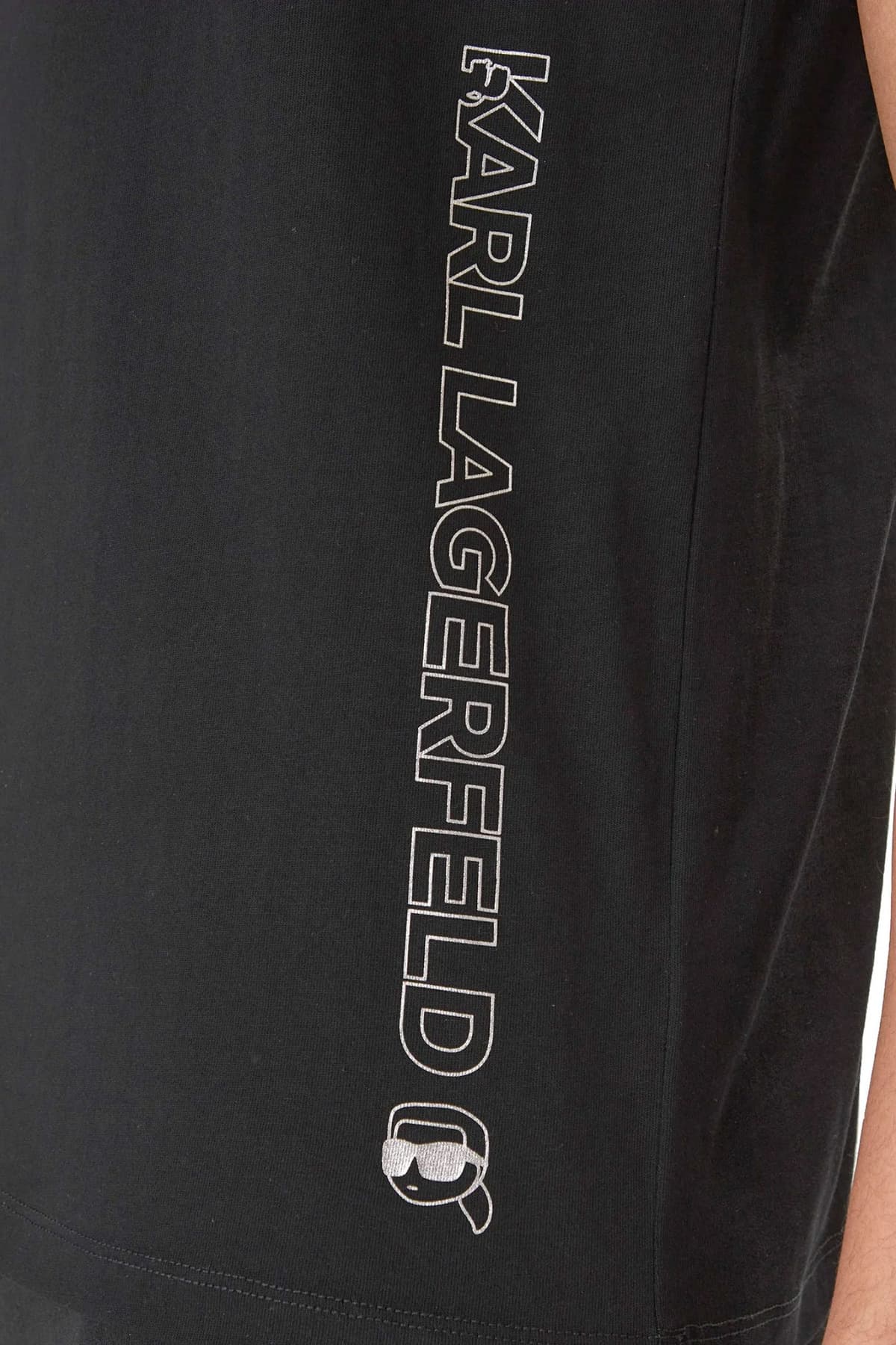 KARL LAGERFELD TOP IKON SHINE BEACH TANK ΜΑΥΡΟ