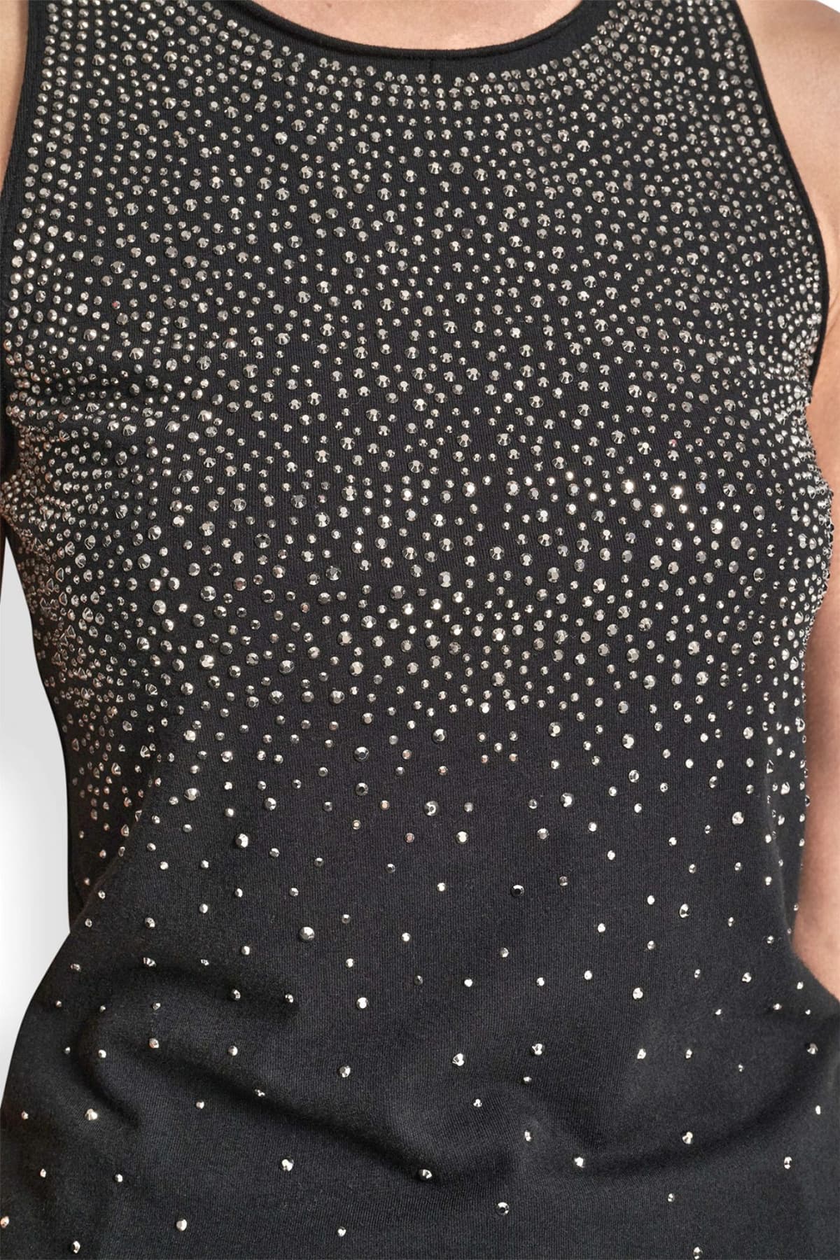 DKNY TANK TOP CREW NECK ΣΤΡΑΣ MAYΡΟ