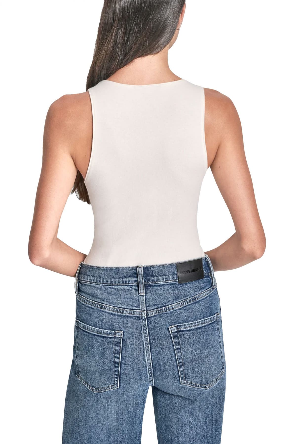 DKNY TANK TOP CREW NECK ΣΤΡΑΣ ΕΚΡΟΥ