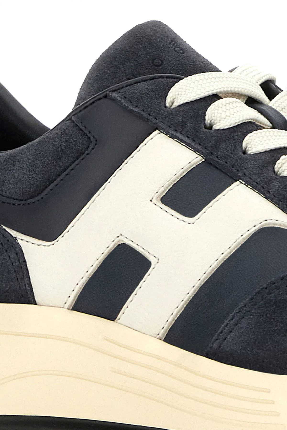 HOGAN ΠΑΠΟΥΤΣΙΑ SNEAKERS HYPERLIGHT ALLACCIATO H ΔΕΡΜΑ ΜΠΛΕ-ΛΕΥΚΟ