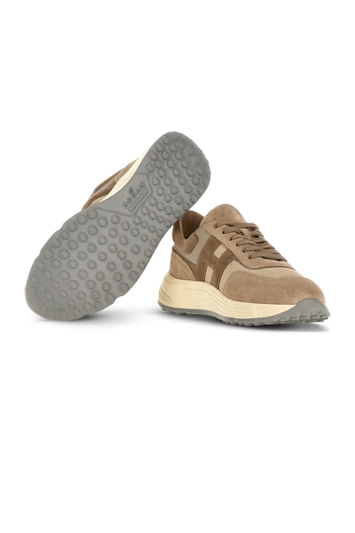 HOGAN ΠΑΠΟΥΤΣΙΑ SNEAKERS HYPERLIGHT ALLAC NUOVA ΔΕΡΜΑ ΜΠΕΖ