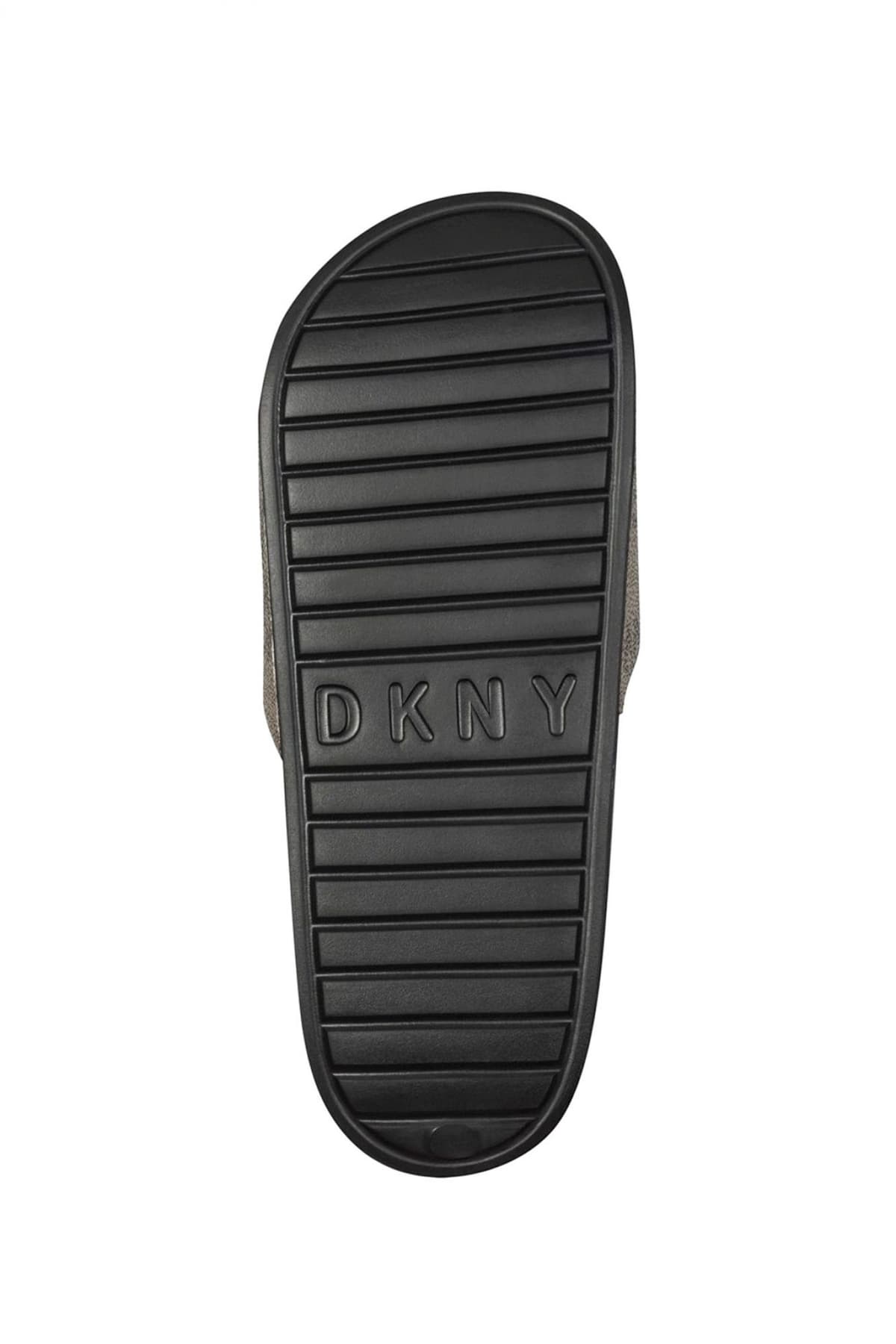 DKNY ΠΑΠΟΥΤΣΙΑ ΠΑΝΤΟΦΛΕΣ ZELLA FLAT SLIDE ALL OVER LOGO ΜΠΕΖ-ΚΑΦΕ