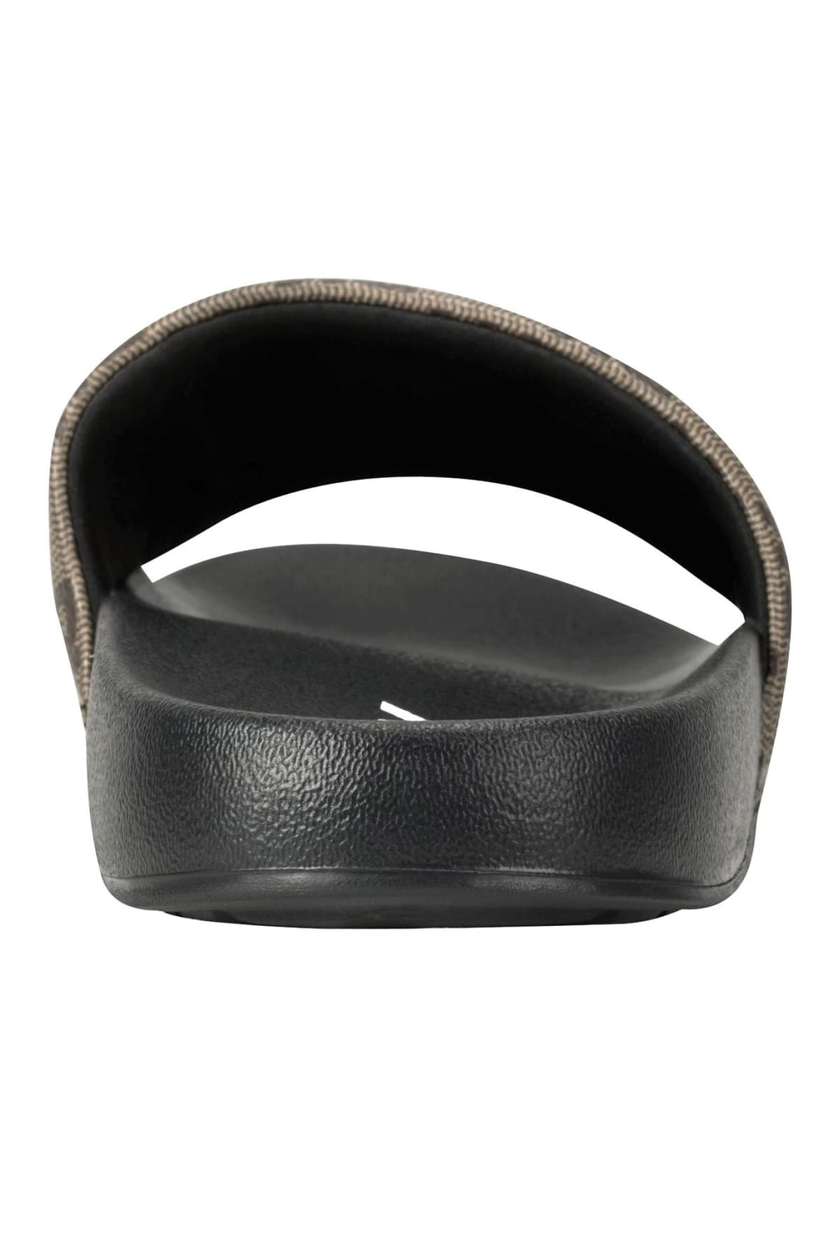 DKNY ΠΑΠΟΥΤΣΙΑ ΠΑΝΤΟΦΛΕΣ ZELLA FLAT SLIDE ALL OVER LOGO ΜΠΕΖ-ΚΑΦΕ