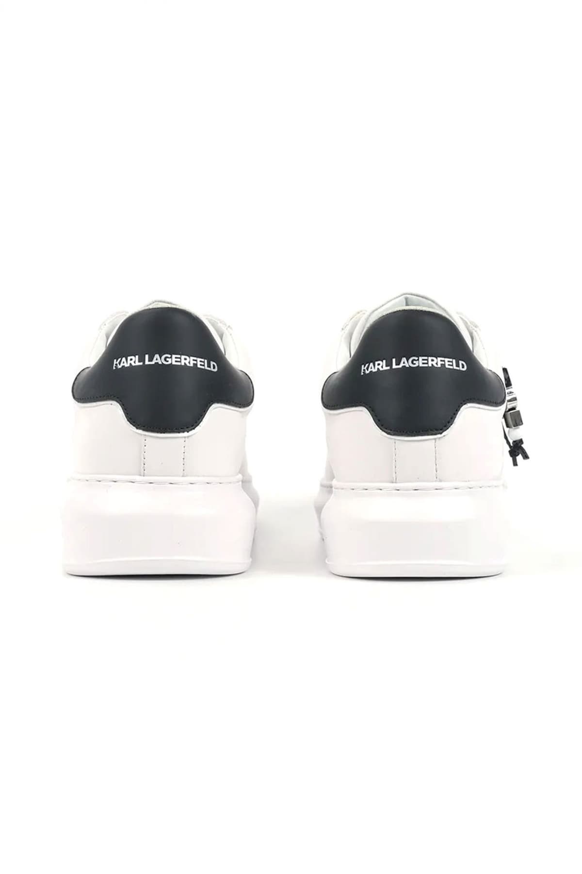 KARL LAGERFELD ΠΑΠΟΥΤΣΙΑ SNEAKERS KAPRI TASSEL KEY CHAIN ΛΕΥΚΟ