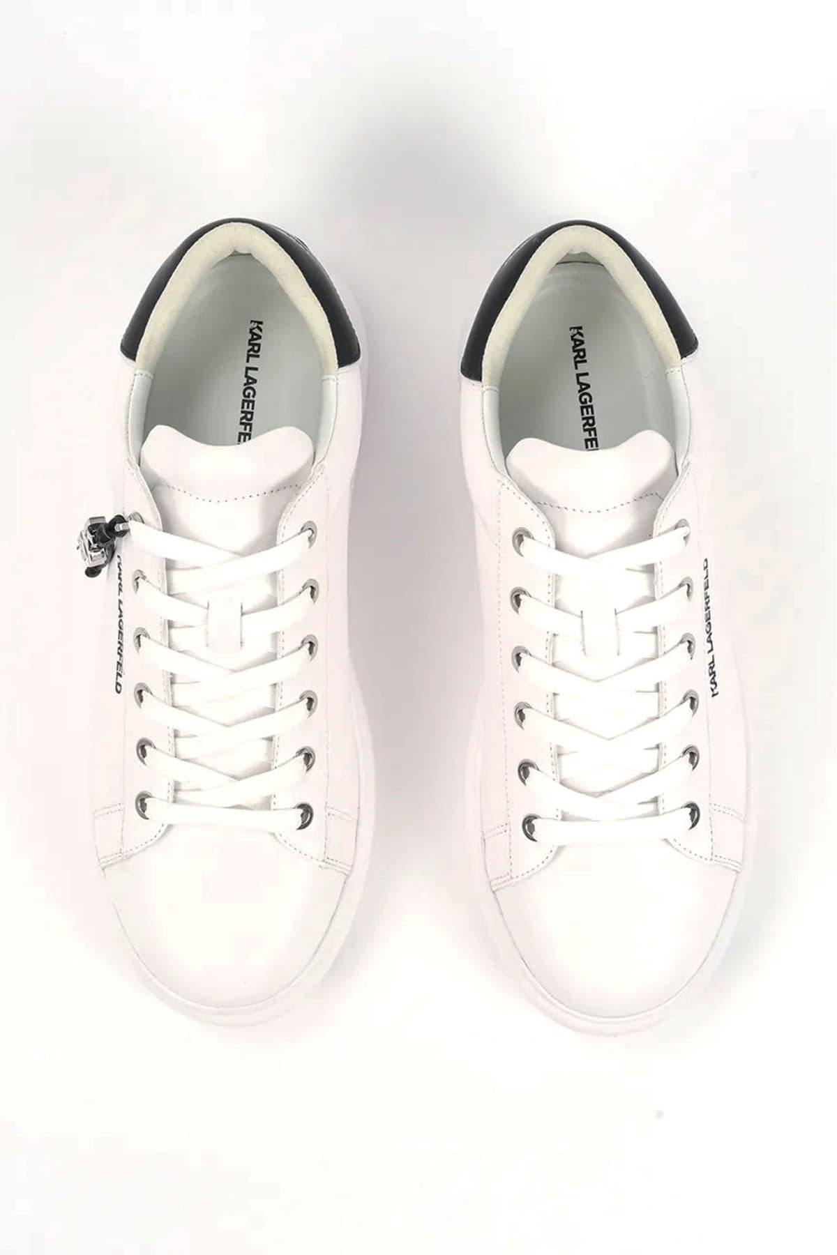 KARL LAGERFELD ΠΑΠΟΥΤΣΙΑ SNEAKERS KAPRI TASSEL KEY CHAIN ΛΕΥΚΟ