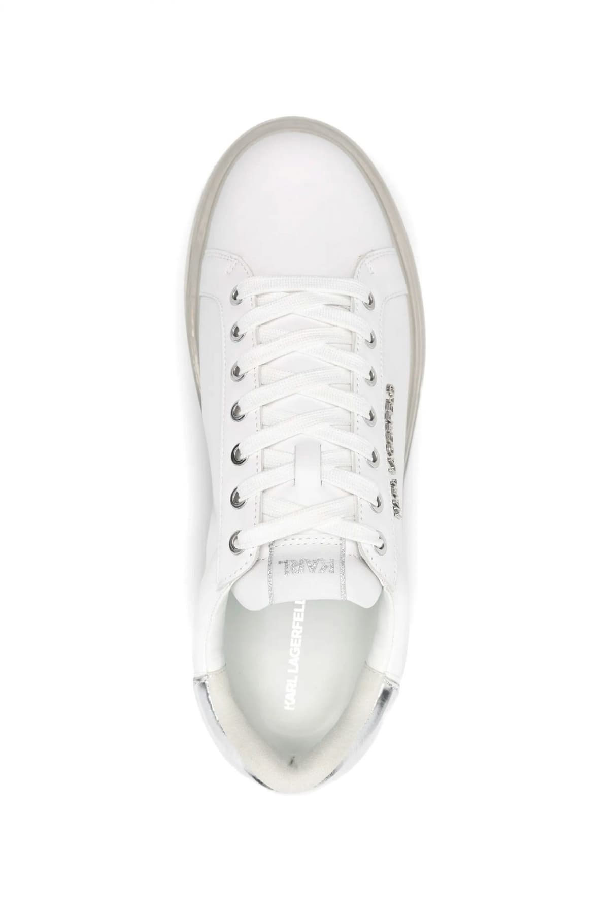 KARL LAGERFELD ΠΑΠΟΥΤΣΙΑ SNEAKERS KAPRI KUSHION LO LACE LTR ΛΕΥΚΟ