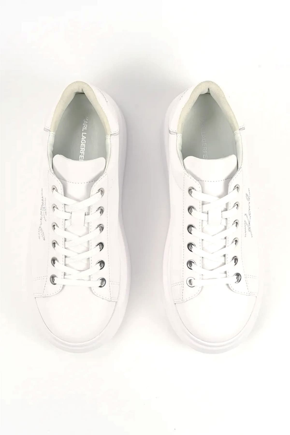 KARL LAGERFELD ΠΑΠΟΥΤΣΙΑ SNEAKERS ΑΝΑΚΑPRI LOGO ΛΕΥΚΟ