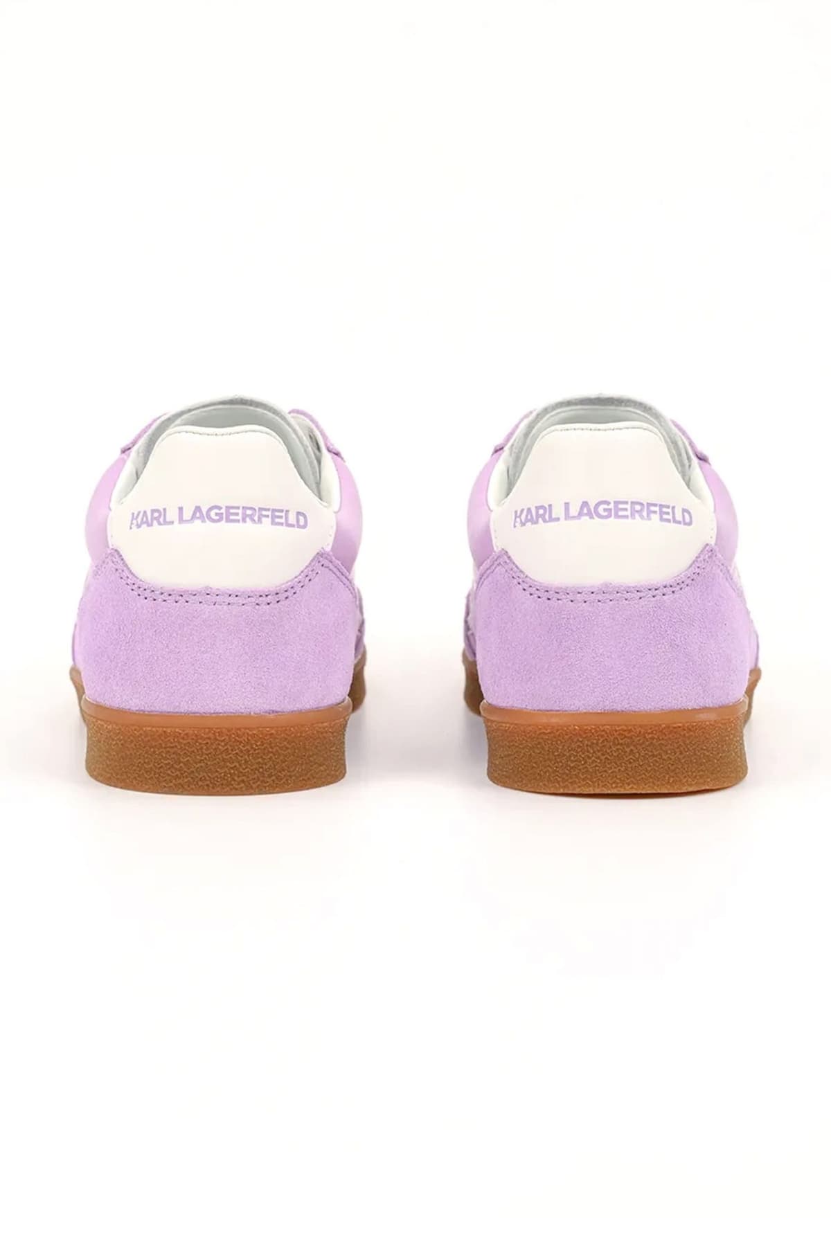 KARL LAGERFELD ΠΑΠΟΥΤΣΙΑ SNEAKERS KANDIDATE LO LACE ΔΕΡΜΑ/ΣΟΥΕΤ LOGO ΛΙΛΑ/ΛΕΥΚΟ