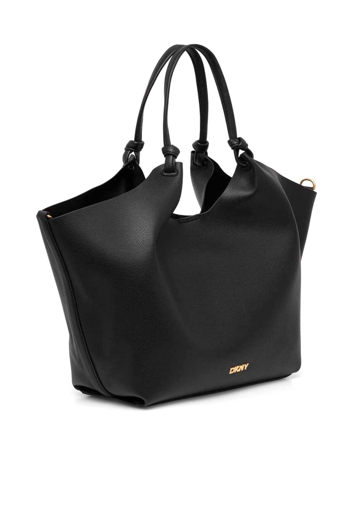 DKNY ΤΣΑΝΤΑ ΩΜΟΥ PAULA LG TO E ΕΠΙΠΡΟΣΘΕΤΟ ΤΣΑΝΤΑΚΙ LOGO ΜΑΥΡΟ