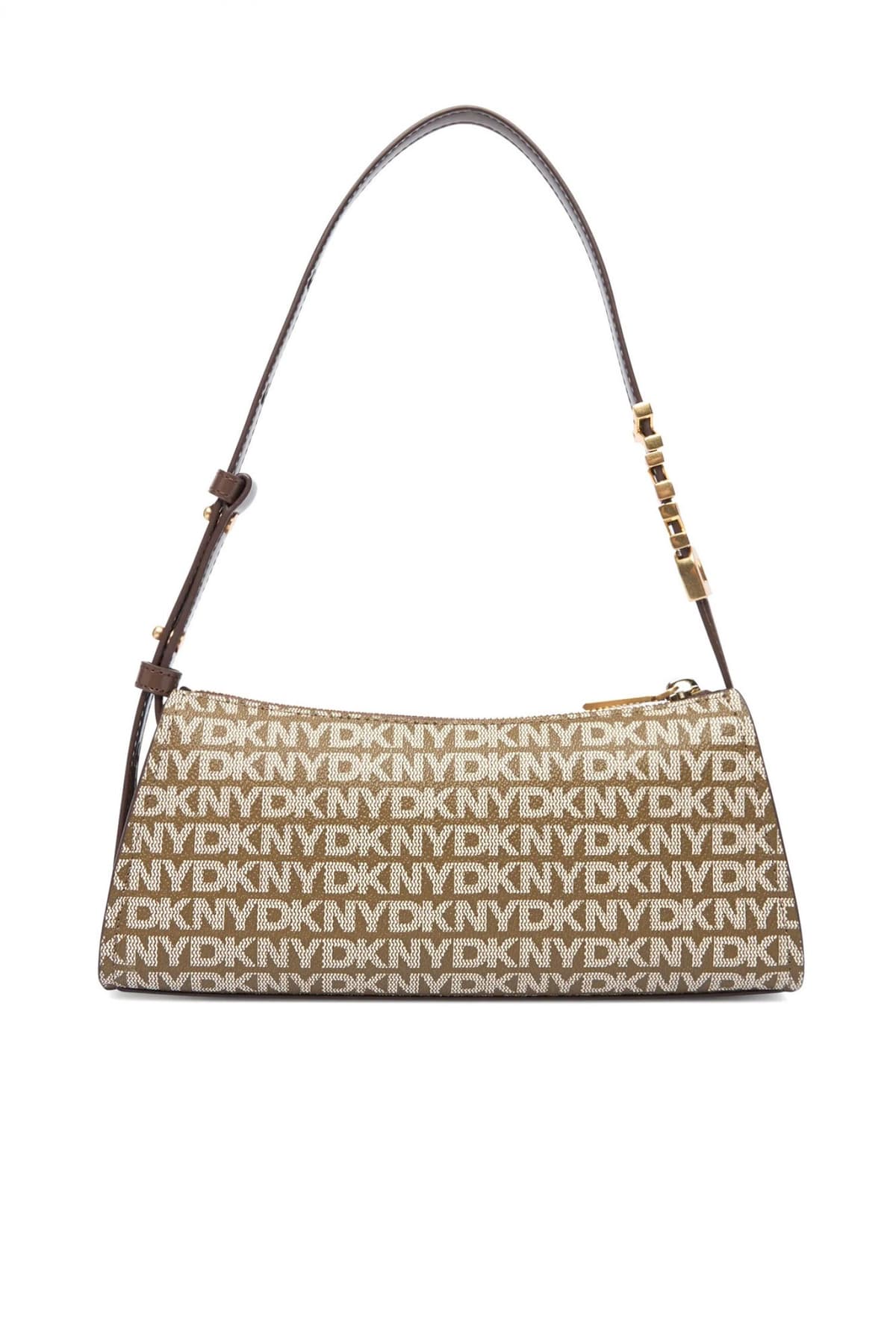 DKNY ΤΣΑΝΤΑ ΩΜΟΥ AVRIL ALL OVER LOGO ΚΑΦΕ