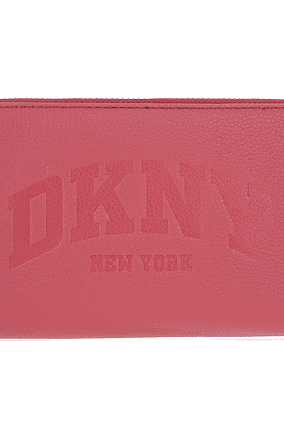 DKNY ΠΟΡΤΟΦΟΛΙ HADLEE LG ZIP AROUND LOGO ΚΟΚΚΙΝΟ