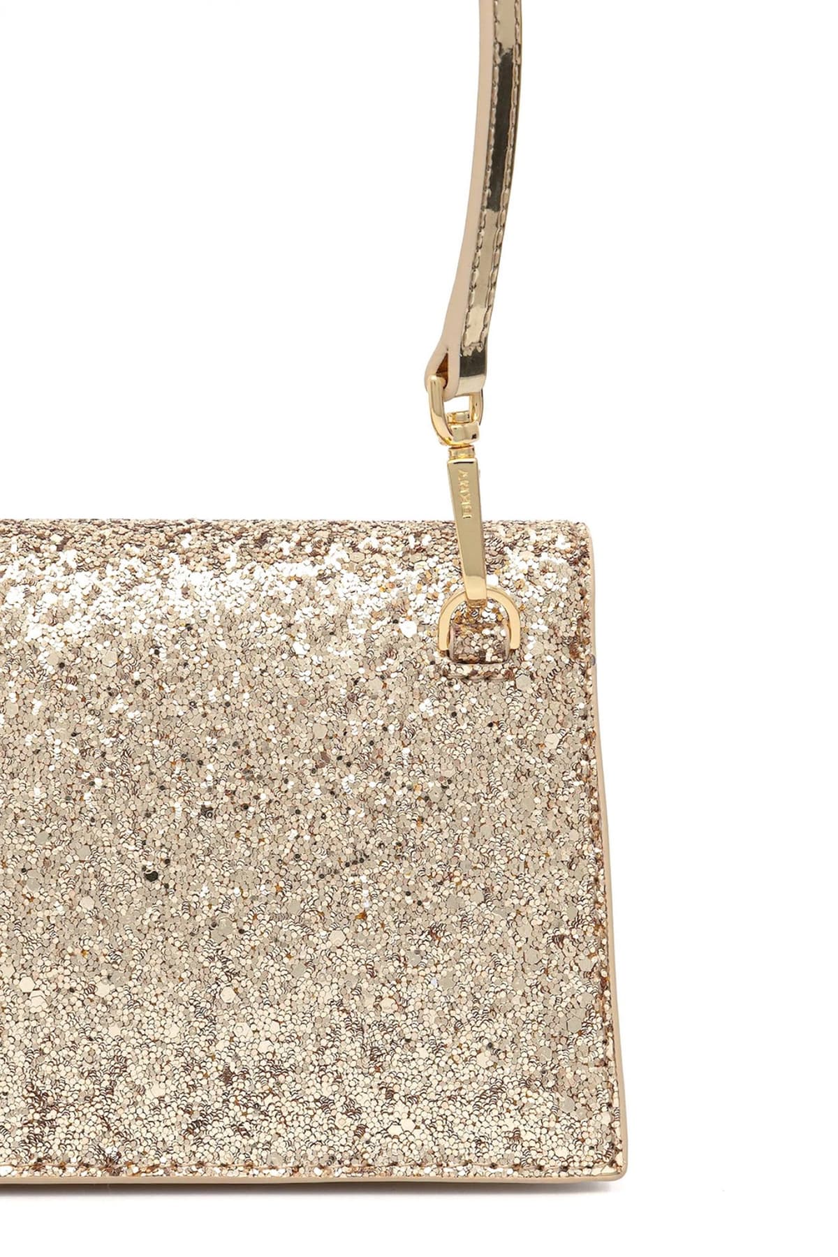 DKNY ΤΣΑΝΤΑ AVRIL WALLET ON A ST CROSSBODY LOGO ΧΡΥΣΟ