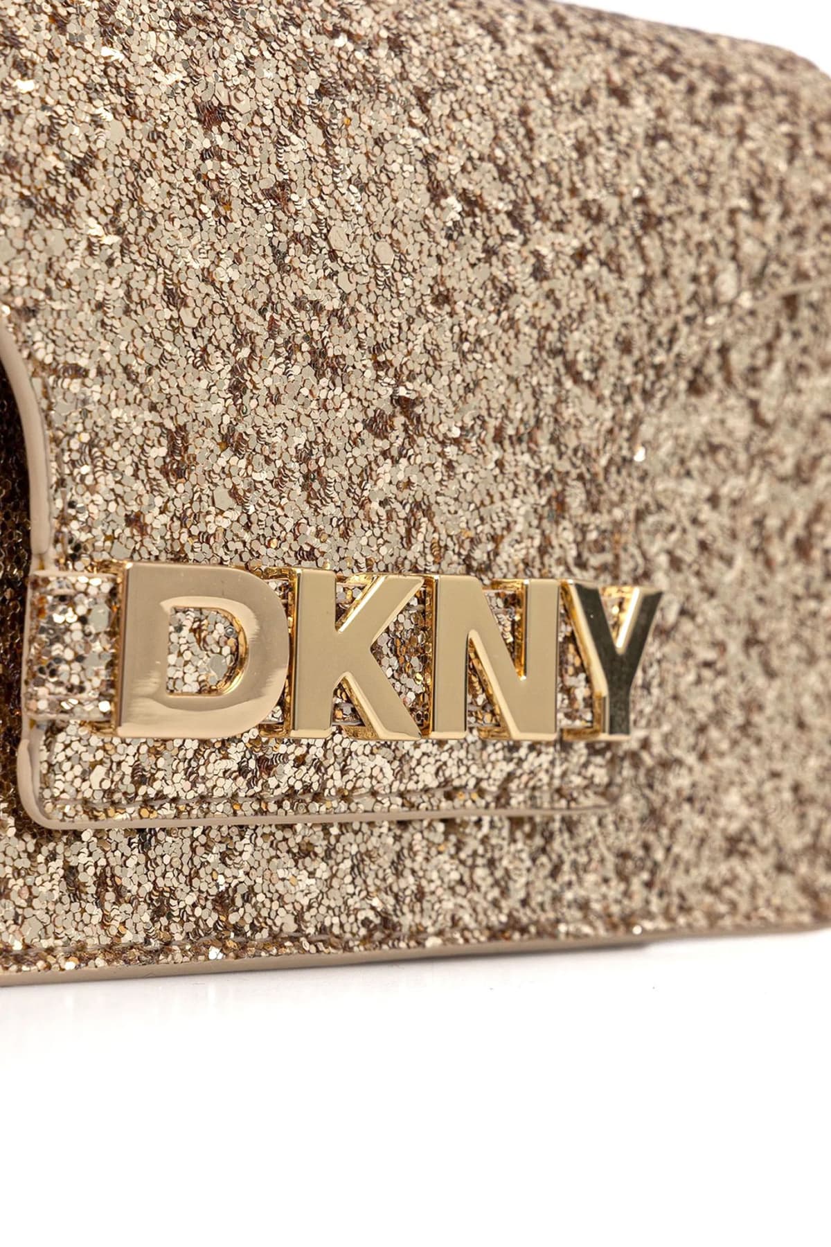 DKNY ΤΣΑΝΤΑ AVRIL WALLET ON A ST CROSSBODY LOGO ΧΡΥΣΟ