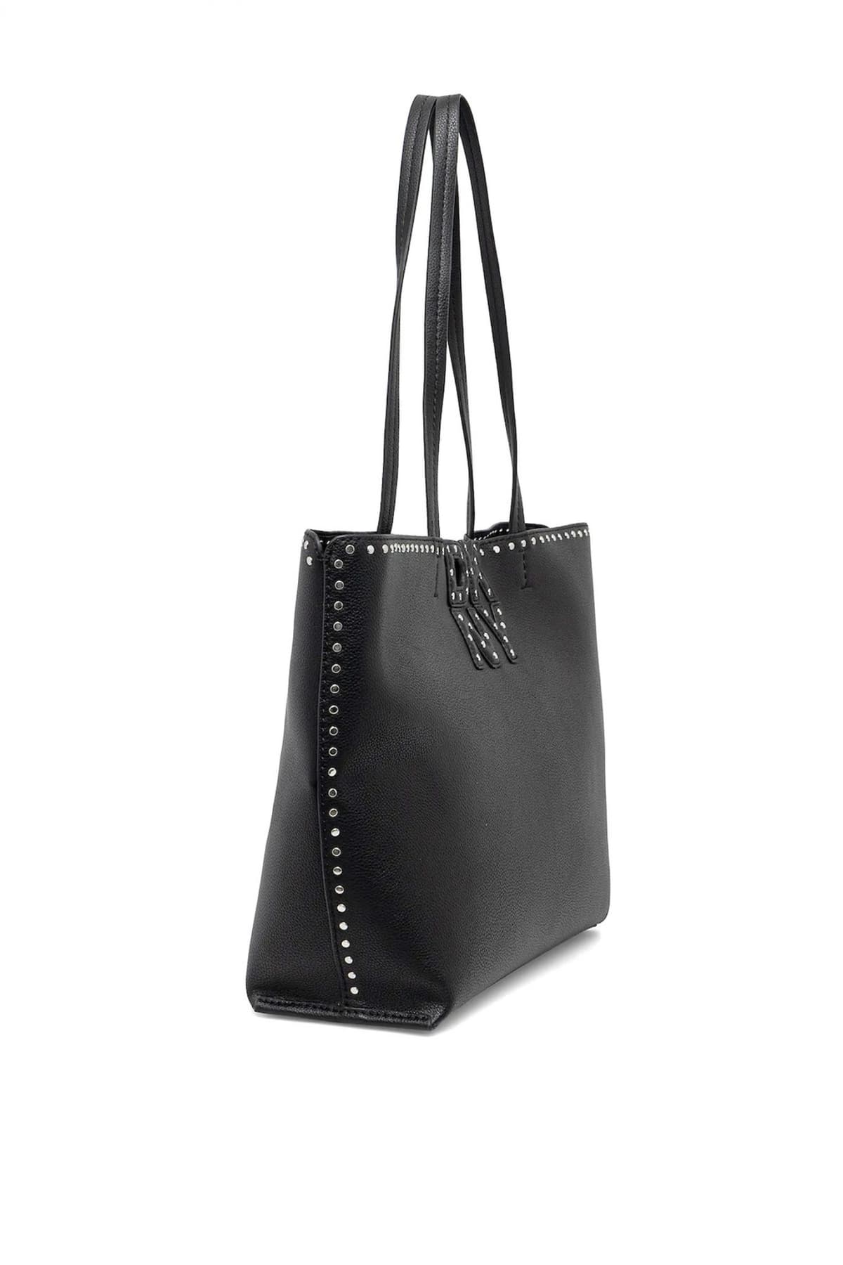DKNY ΤΣΑΝΤΑ ΩΜΟΥ NICOLE TOTE LOGO ΤΡΟΥΚΣ ΜΑΥΡΟ