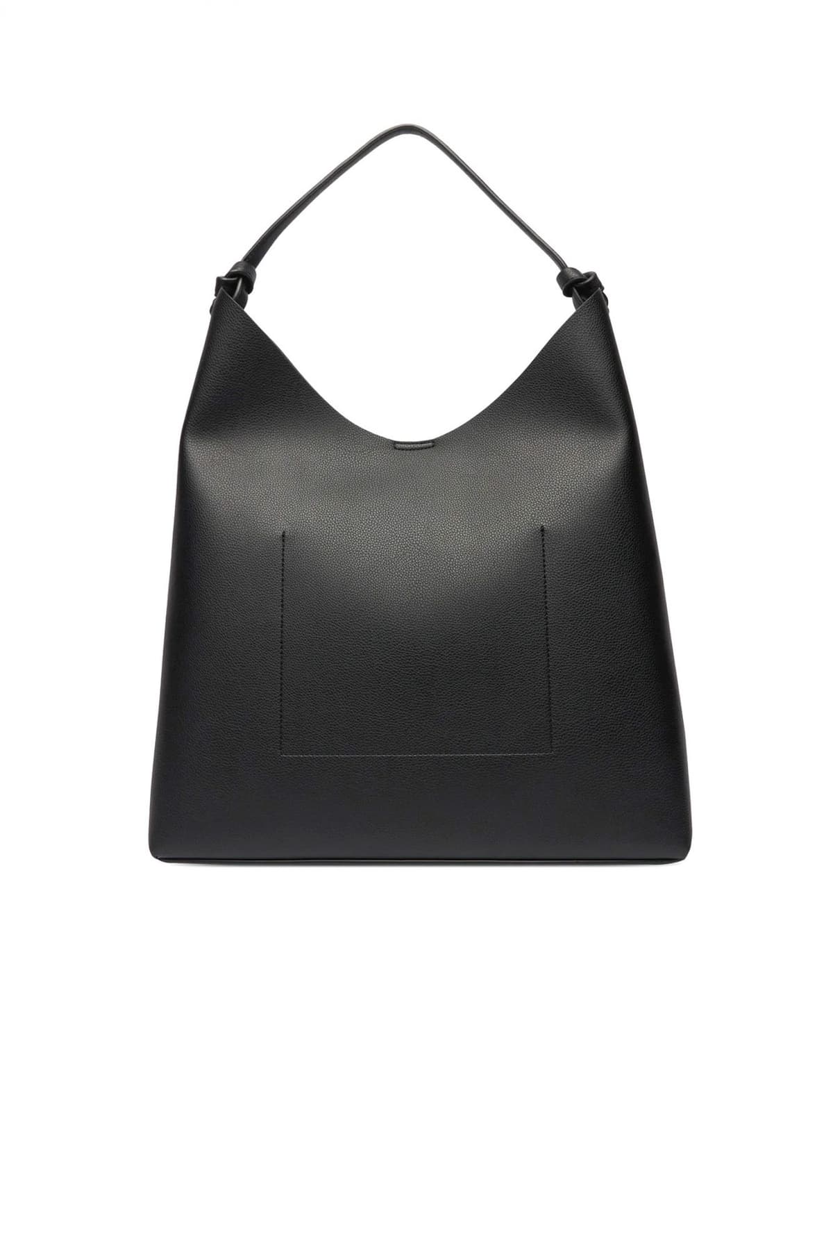 DKNY ΤΣΑΝΤΑ ΩΜΟΥ PAULA HOBOS ΕΠΙΠΡΟΣΘΕΤΟ ΤΣΑΝΤΑΚΙ LOGO ΜΑΥΡΟ