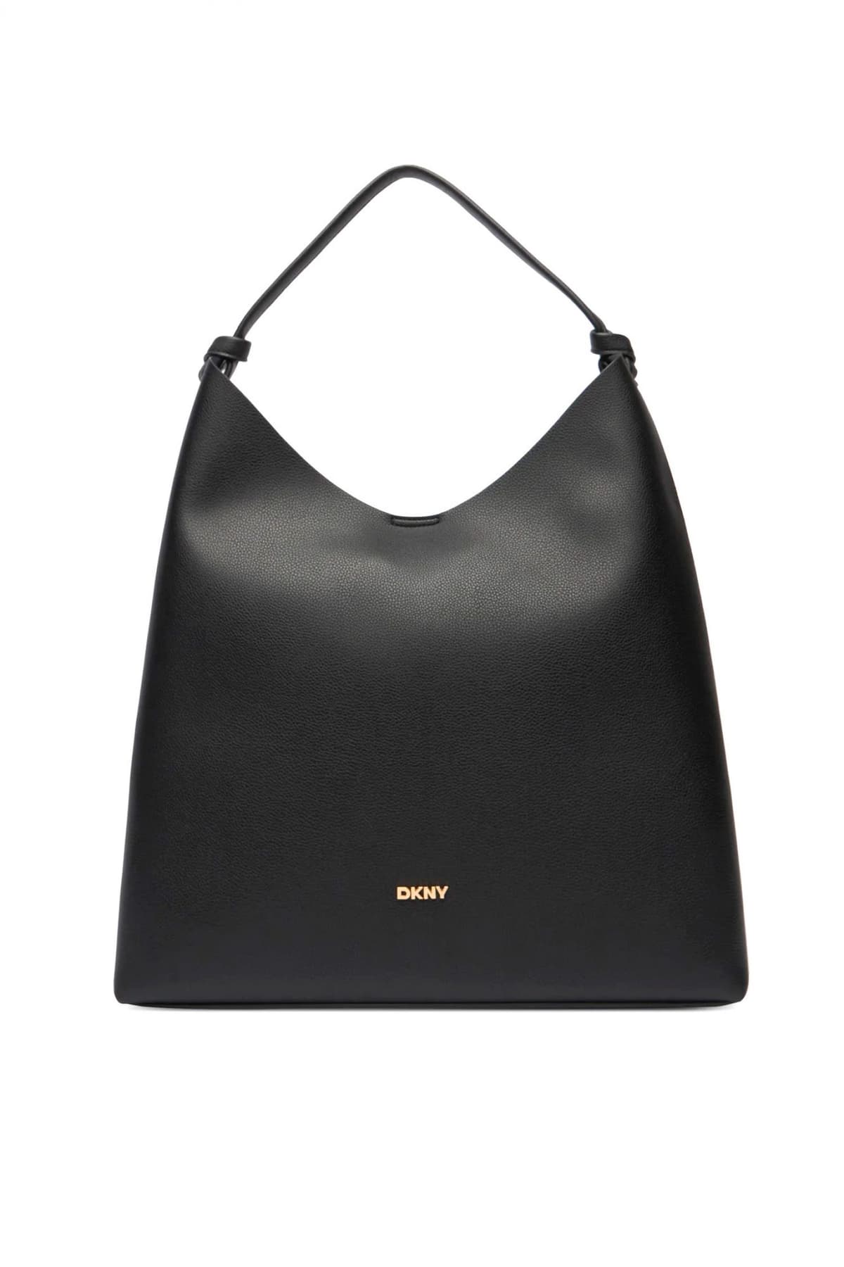 DKNY ΤΣΑΝΤΑ ΩΜΟΥ PAULA HOBOS ΕΠΙΠΡΟΣΘΕΤΟ ΤΣΑΝΤΑΚΙ LOGO ΜΑΥΡΟ