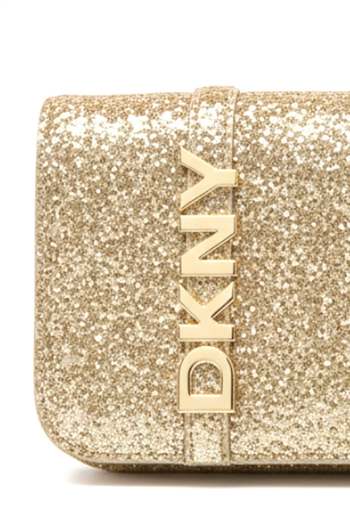 DKNY ΤΣΑΝΤΑ AVRIL SM FLAP CROSSBODY ΕΠΙΠΡΟΣΘΕΤΟ ΤΣΑΝΤΑΚΙ LOGO ΧΡΥΣΟ