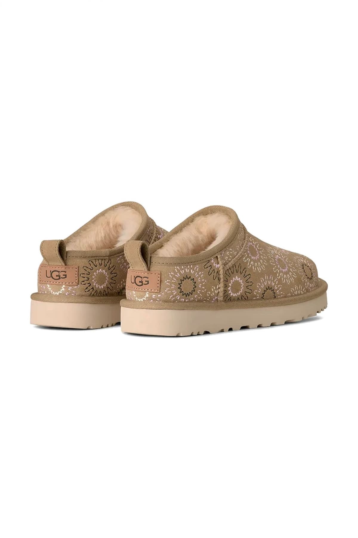 UGG ΠΑΠΟΥΤΣΙΑ ΠΑΝΤΟΦΛΕΣ CLASSIC MICRO LOGO STITCH ΑΝΑΓΛΥΦΑ ΣΧΕΔΙΑ LOGO ΠΟΛΥΧΡΩΜΟ/ΜΠΕΖ