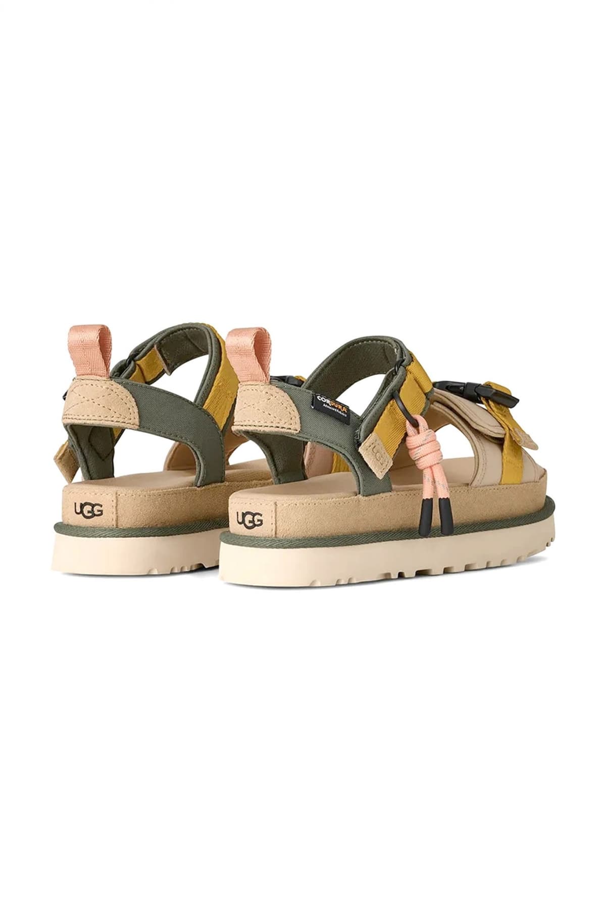 UGG ΠΑΠΟΥΤΣΙΑ ΠΕΔΙΛΑ GOLDESTAR WILDWOOD LOGO XAKI/MΟΥΣΤΑΡΔΙ/ΜΠΕΖ