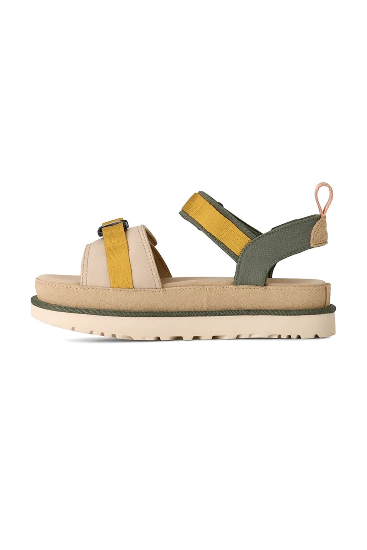 UGG ΠΑΠΟΥΤΣΙΑ ΠΕΔΙΛΑ GOLDESTAR WILDWOOD LOGO XAKI/MΟΥΣΤΑΡΔΙ/ΜΠΕΖ