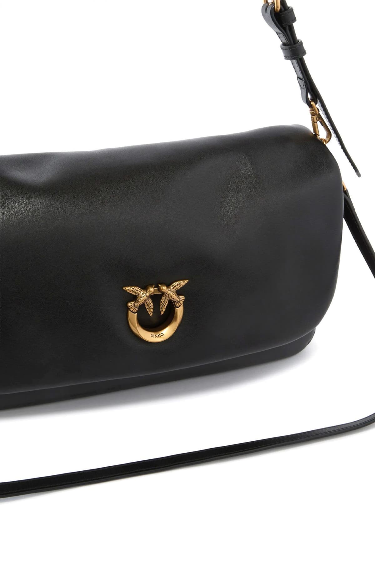 PINKO ΤΣΑΝΤΑ CLICK SOFT BAGUETTE HANDLE CLASSIC ΜΑΥΡΟ