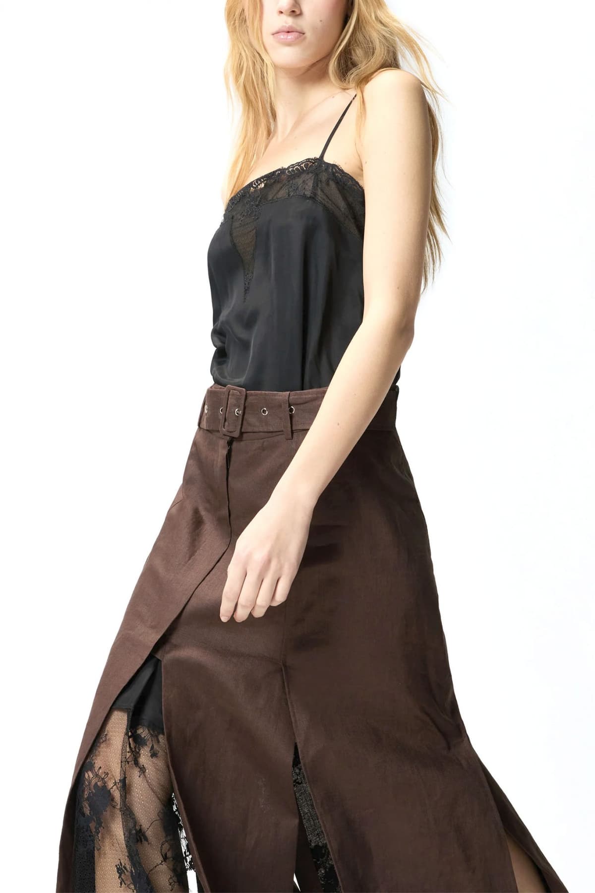 PINKO ΦΟΡΕΜΑ ISOLDA DRESS ΜΑΥΡΟ - ΚΑΦΕ