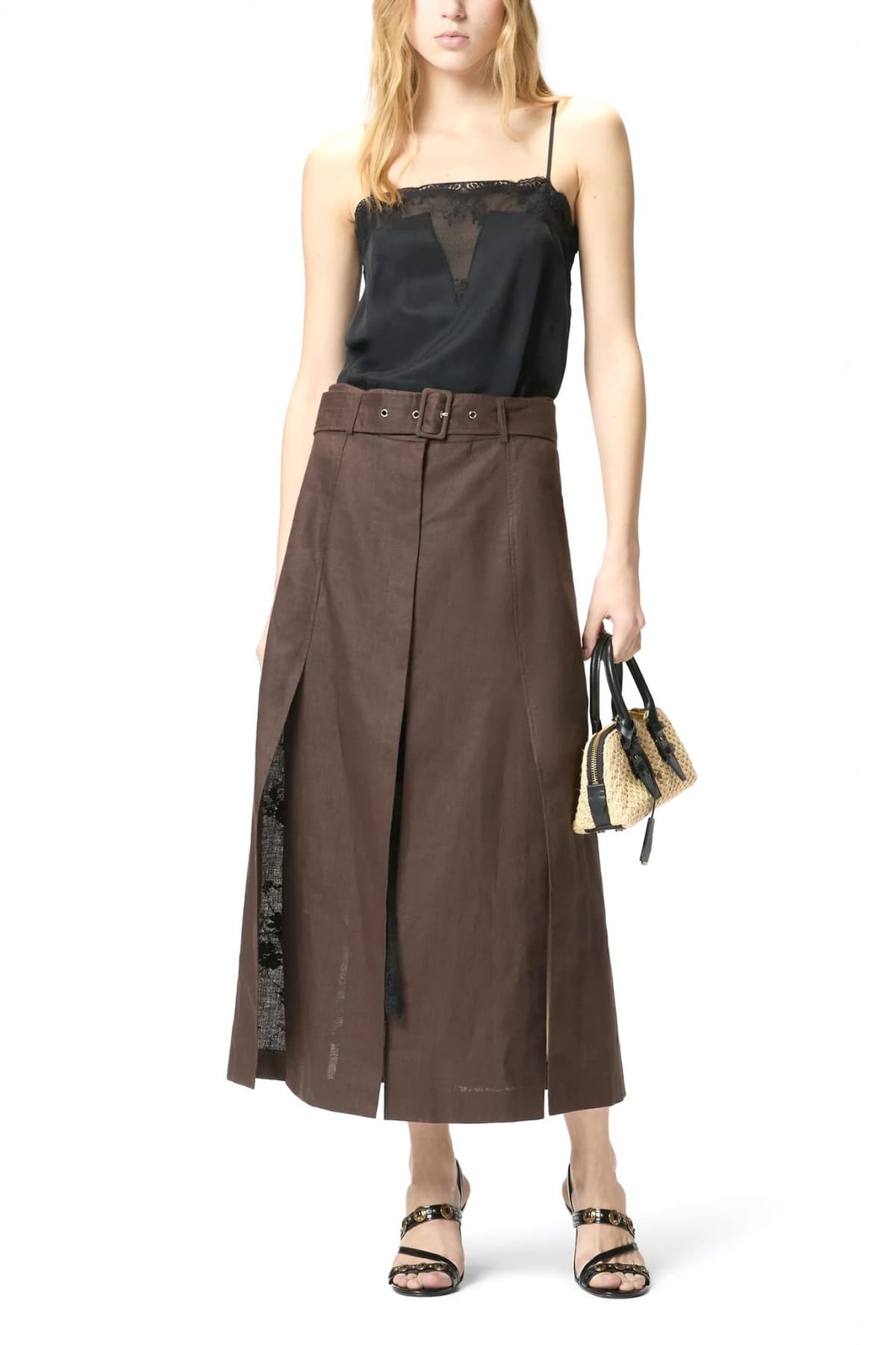 PINKO ΦΟΡΕΜΑ ISOLDA DRESS ΜΑΥΡΟ - ΚΑΦΕ