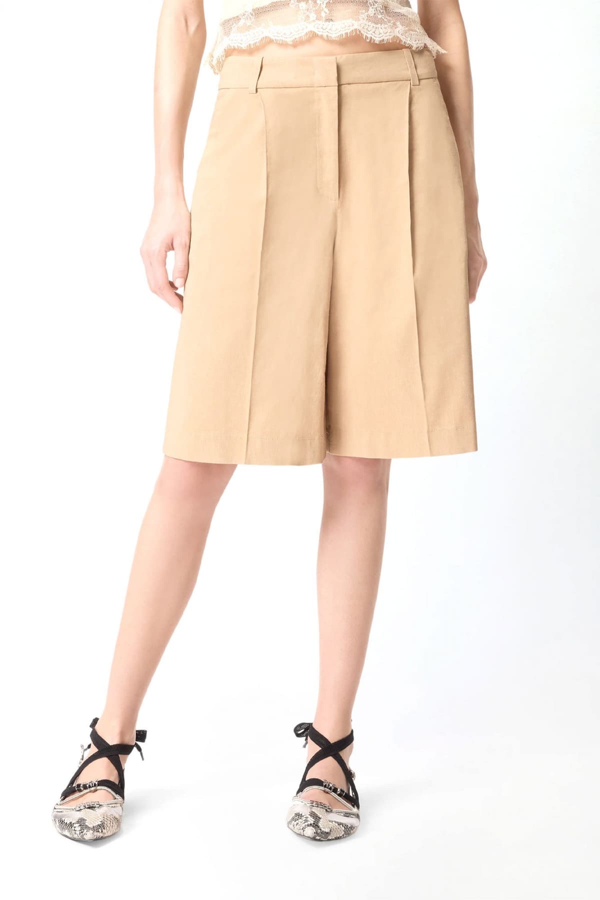 PINKO ΒΕΡΜΟΥΔΑ BRYANA SHORTS ΜΠΕΖ