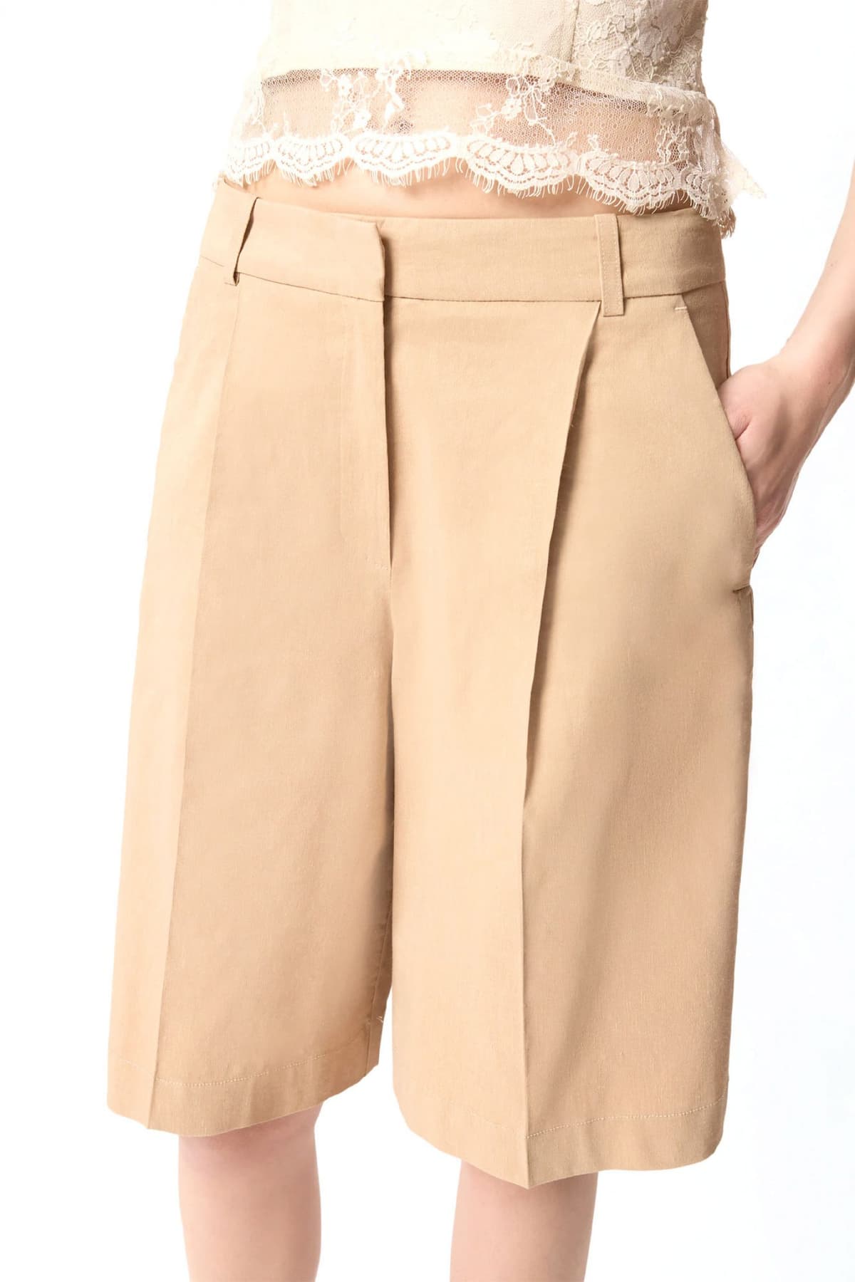 PINKO ΒΕΡΜΟΥΔΑ BRYANA SHORTS ΜΠΕΖ