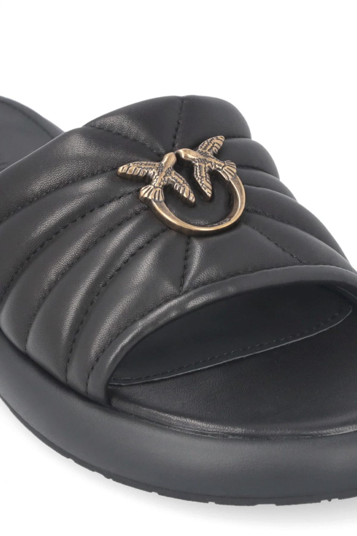 PINKO ΠΑΝΤΟΦΛΑ FIONA 03 - SLIPPER NAPPA ΜΑΥΡΟ