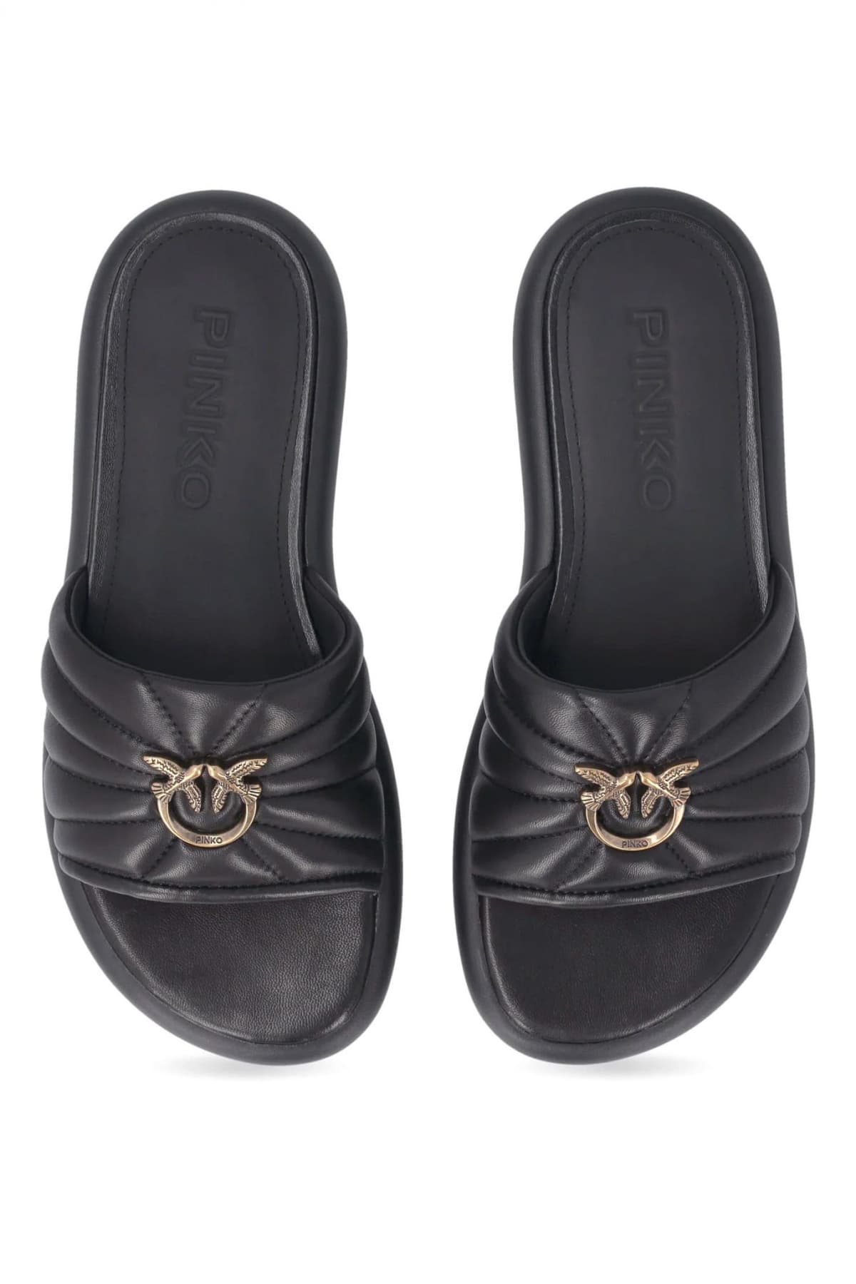 PINKO ΠΑΝΤΟΦΛΑ FIONA 03 - SLIPPER NAPPA ΜΑΥΡΟ