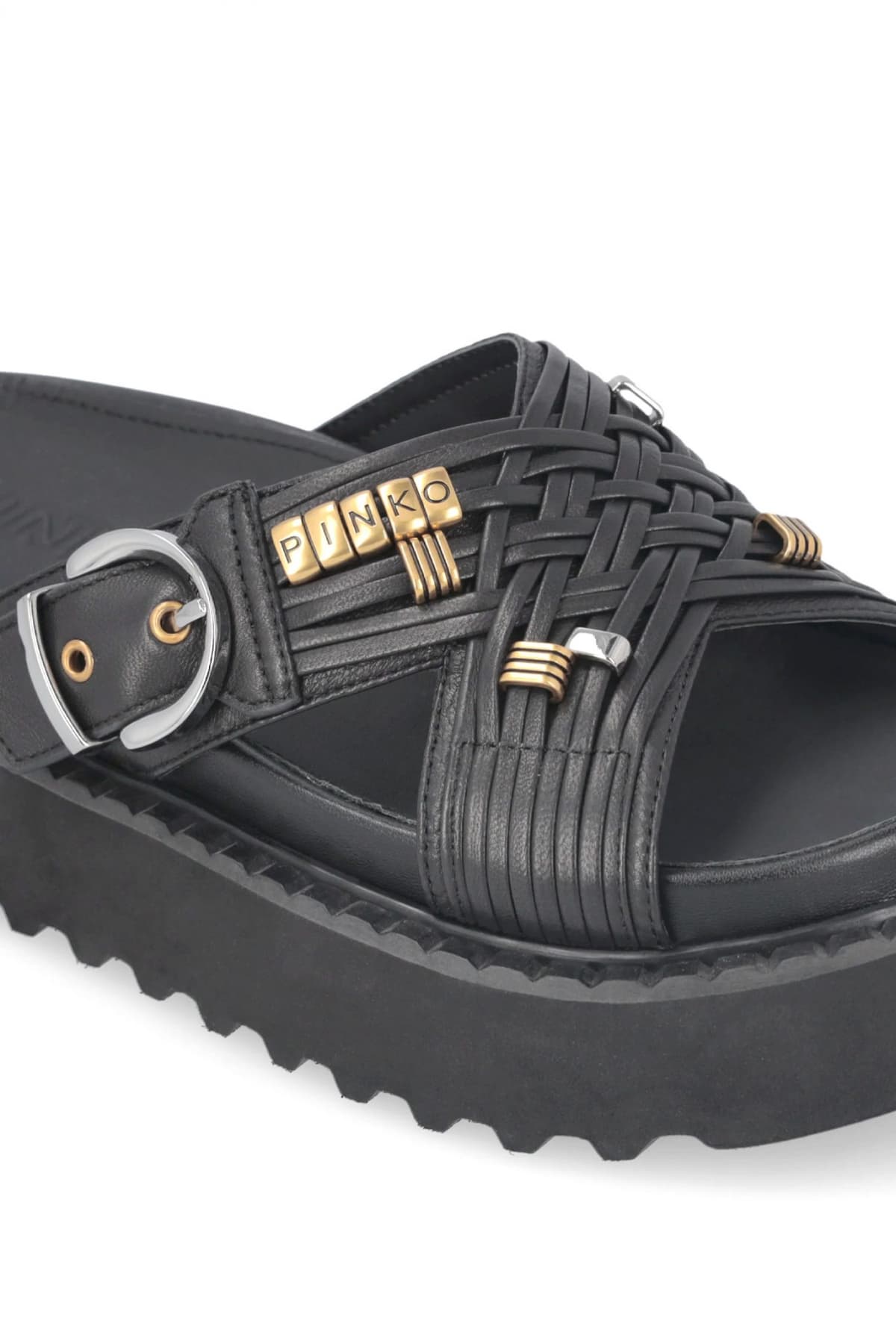 PINKO ΠΕΔΙΛΟ KATE 09 - SANDAL NAPPA ΜΑΥΡΟ