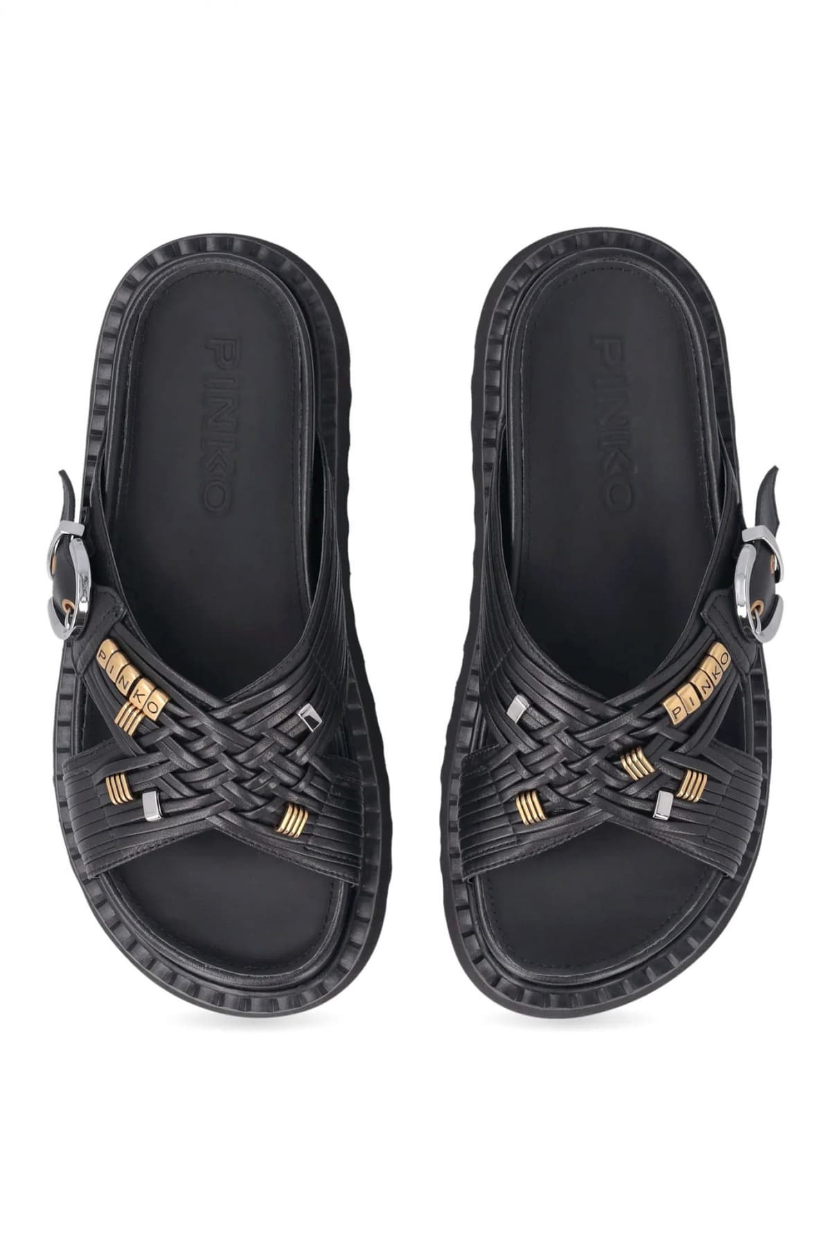 PINKO ΠΕΔΙΛΟ KATE 09 - SANDAL NAPPA ΜΑΥΡΟ