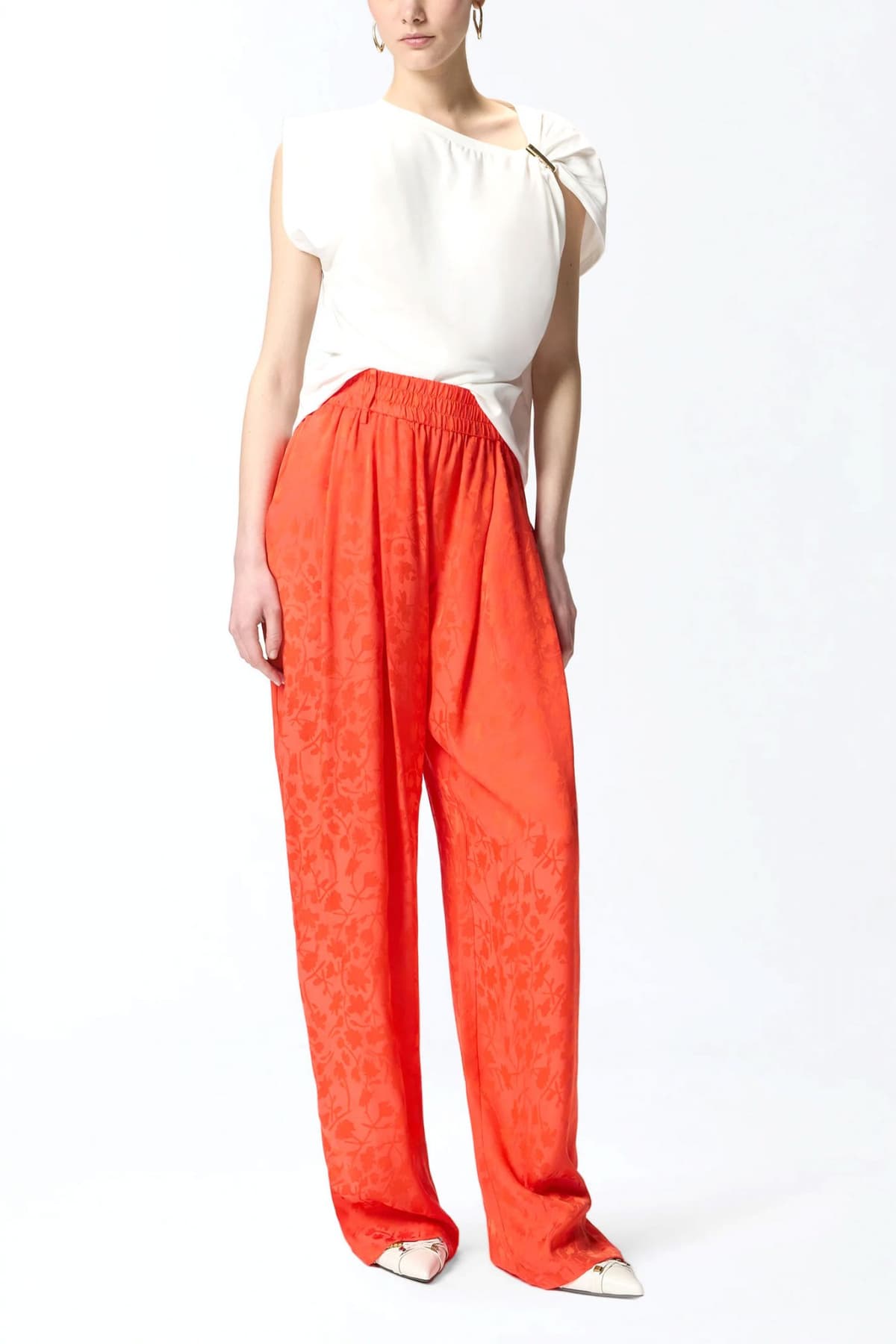 PINKO ΠΑΝΤΕΛΟΝΑ BEDONIA TROUSERS ΠΟΡΤΟΚΑΛΙ