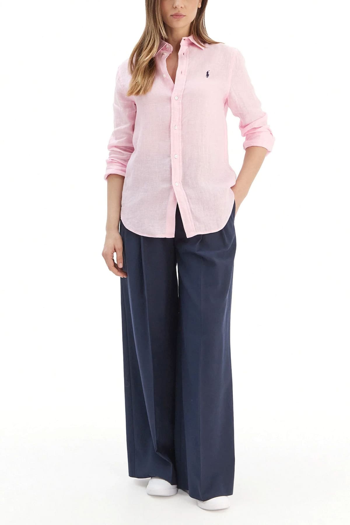 ΠΟΥΚΑΜΙΣΟ POLO RALPH LAUREN LINEN PINK POLO RALPH LAUREN