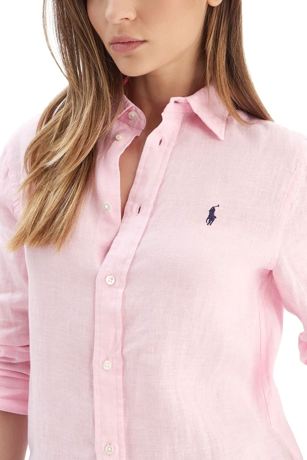 ΠΟΥΚΑΜΙΣΟ POLO RALPH LAUREN LINEN PINK POLO RALPH LAUREN