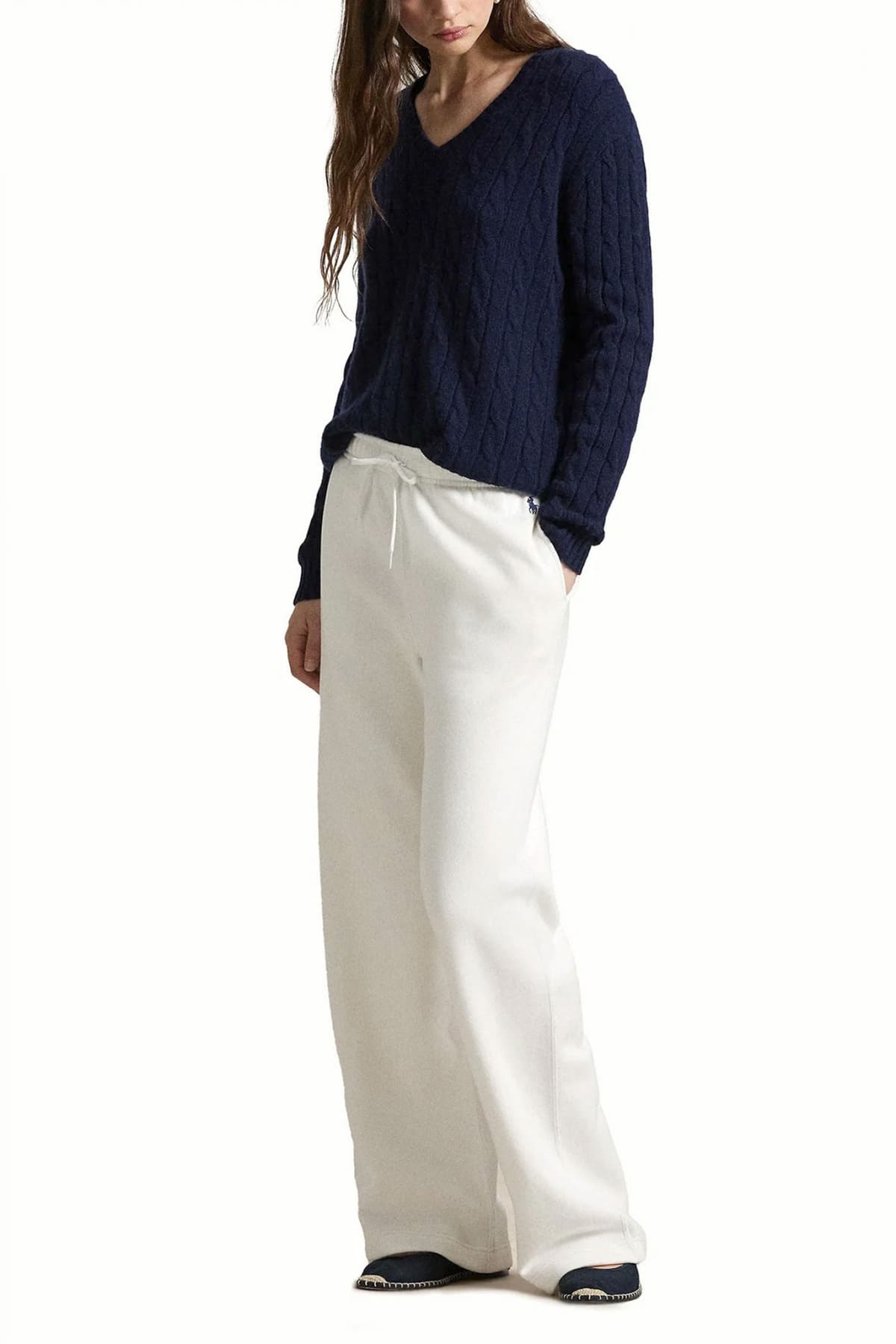 RALPH LAUREN ΠΑΝΤΕΛΟΝΙ ΦΟΡΜΑ CLASSICS WD LG FL PT LOGO ΛΕΥΚΟ