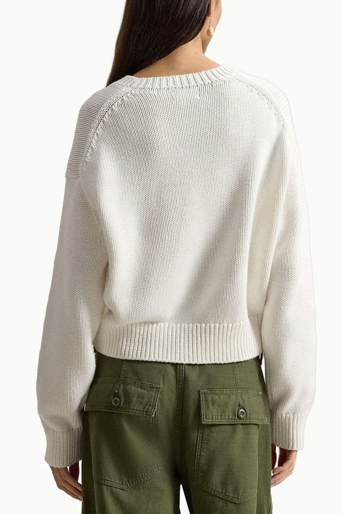 RALPH LAUREN ΠΛΕΚΤΟ CLASSICS BIG PP PO LOGO ΕΚΡΟΥ