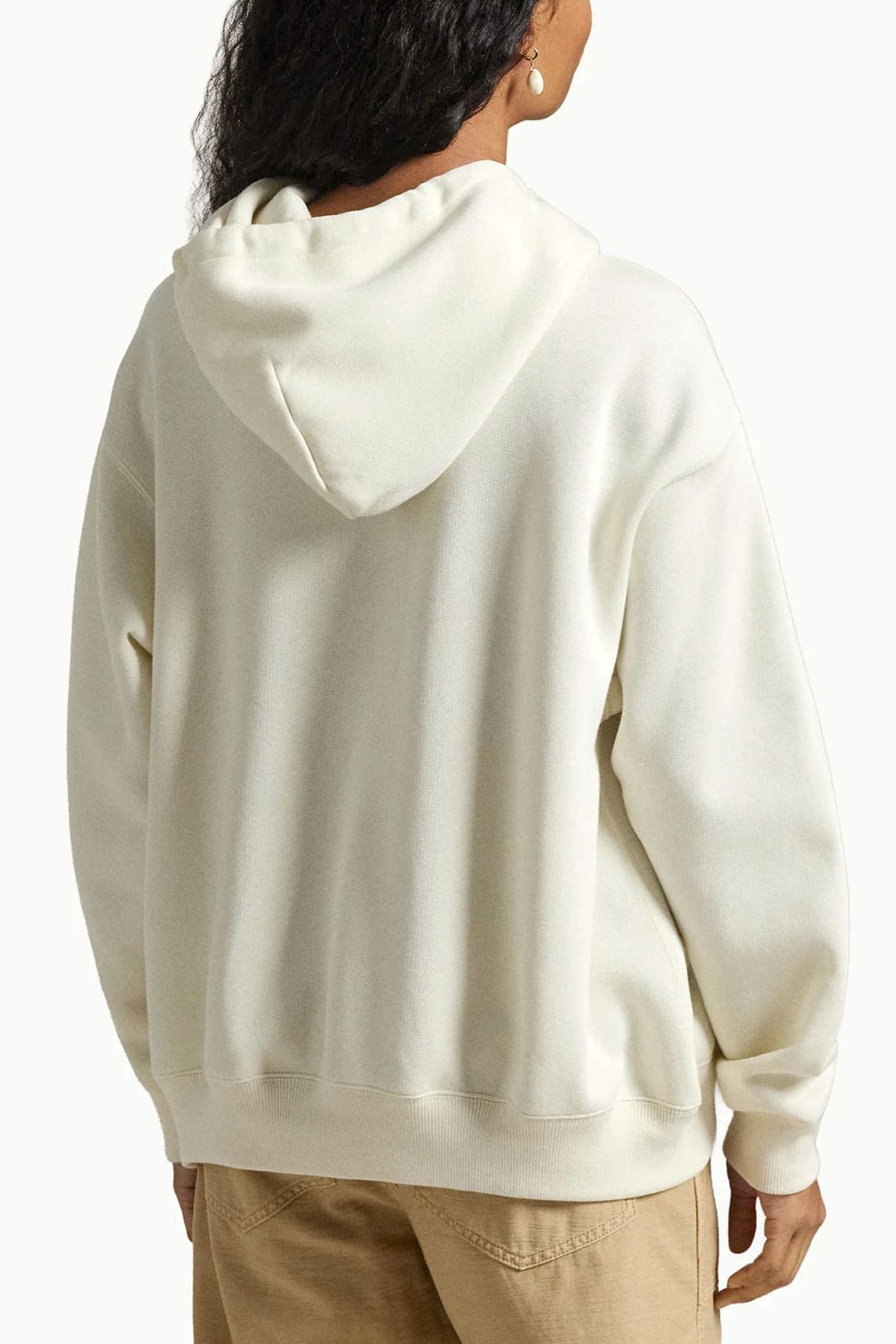 RALPH LAUREN ΦΟΥΤΕΡ HOODIE CLASSICS PRCH CR FRN BR HD LOGO ΕΚΡΟΥ