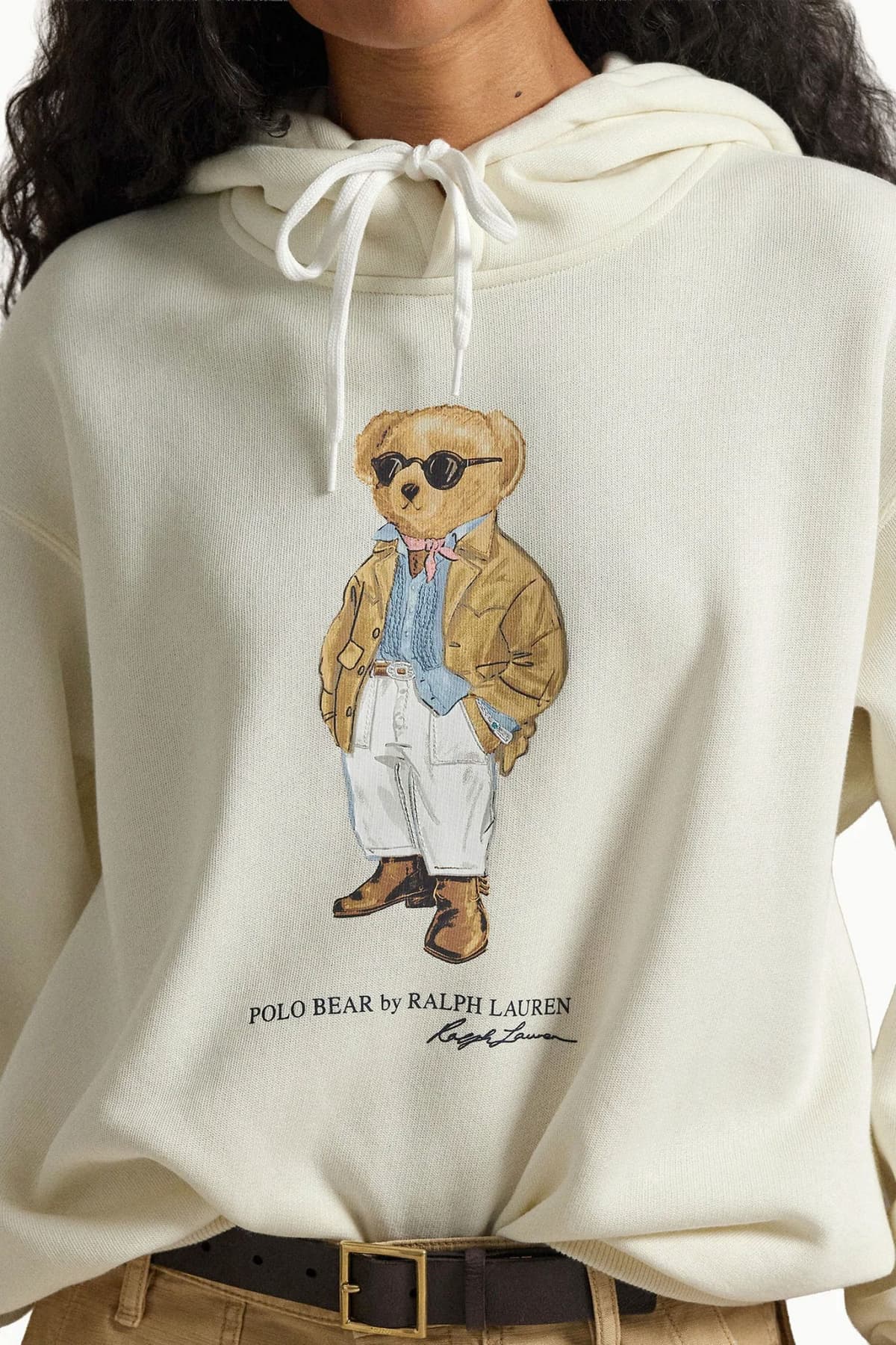 RALPH LAUREN ΦΟΥΤΕΡ HOODIE CLASSICS PRCH CR FRN BR HD LOGO ΕΚΡΟΥ