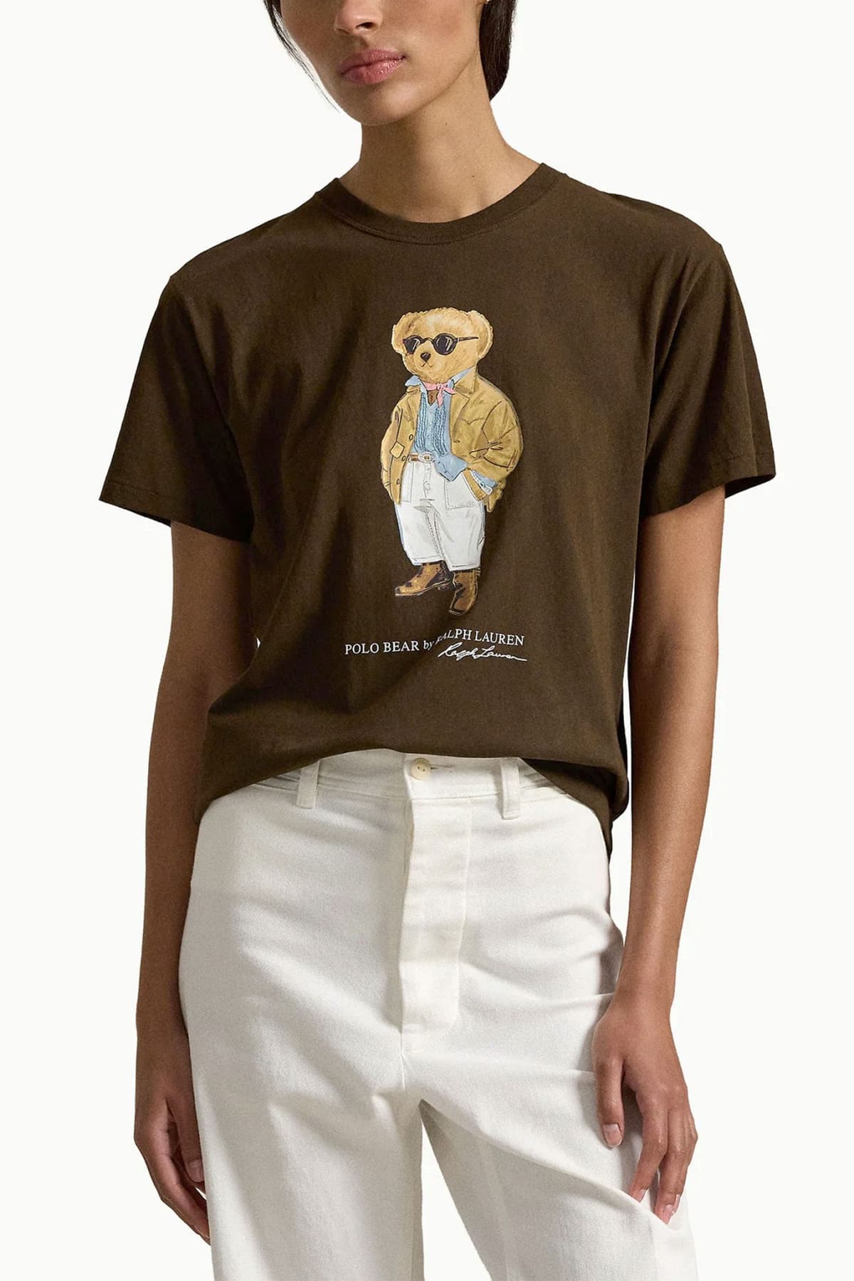 RALPH LAUREN T-SHIRT CLASSICS FRN BR TEE LOGO ΚΑΦΕ