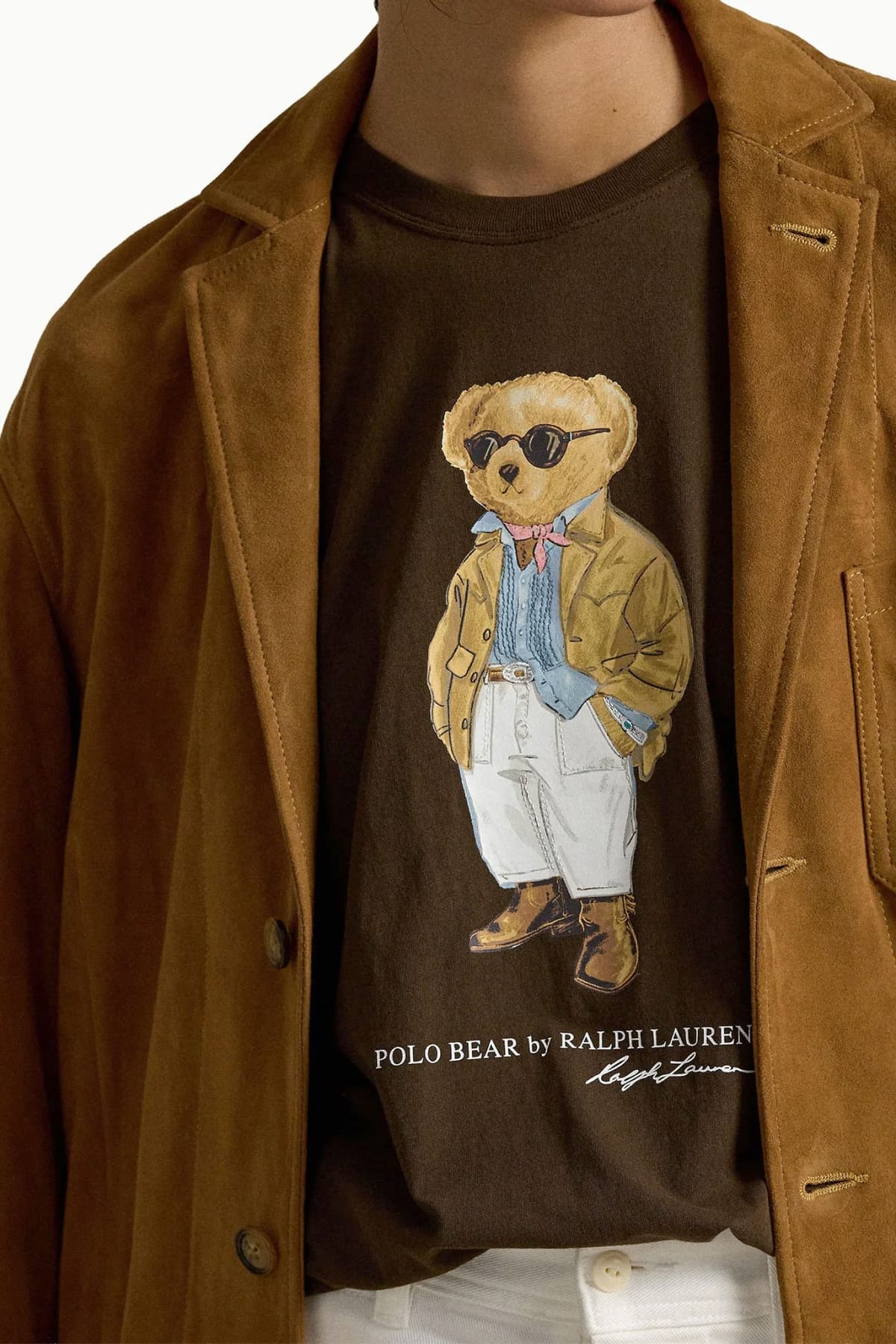 RALPH LAUREN T-SHIRT CLASSICS FRN BR TEE LOGO ΚΑΦΕ