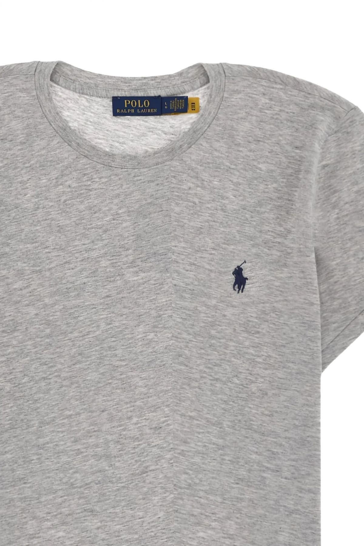 RALPH LAUREN T-SHIRT W BSR LOGO ΓΚΡΙ