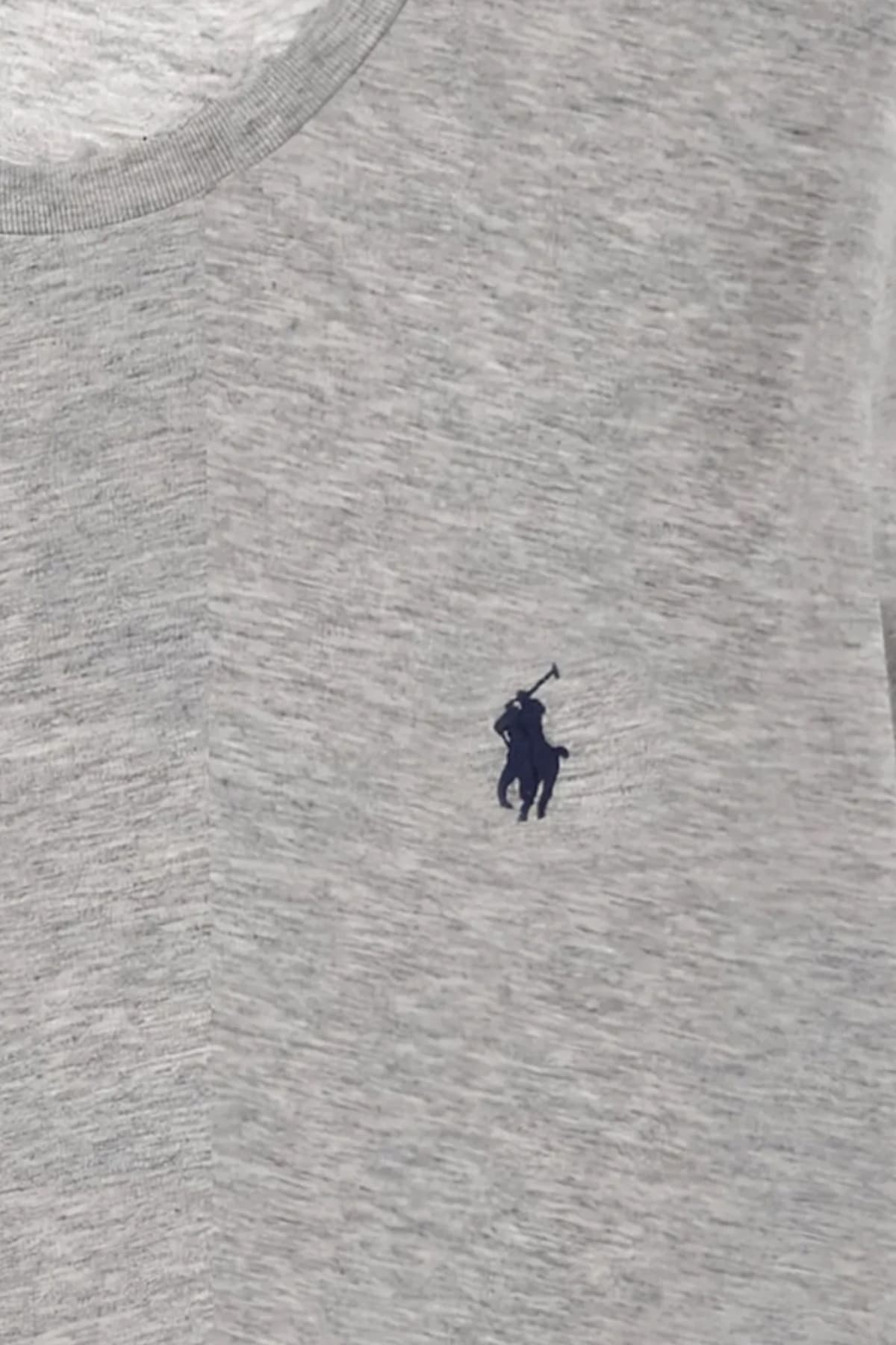 RALPH LAUREN T-SHIRT W BSR LOGO ΓΚΡΙ