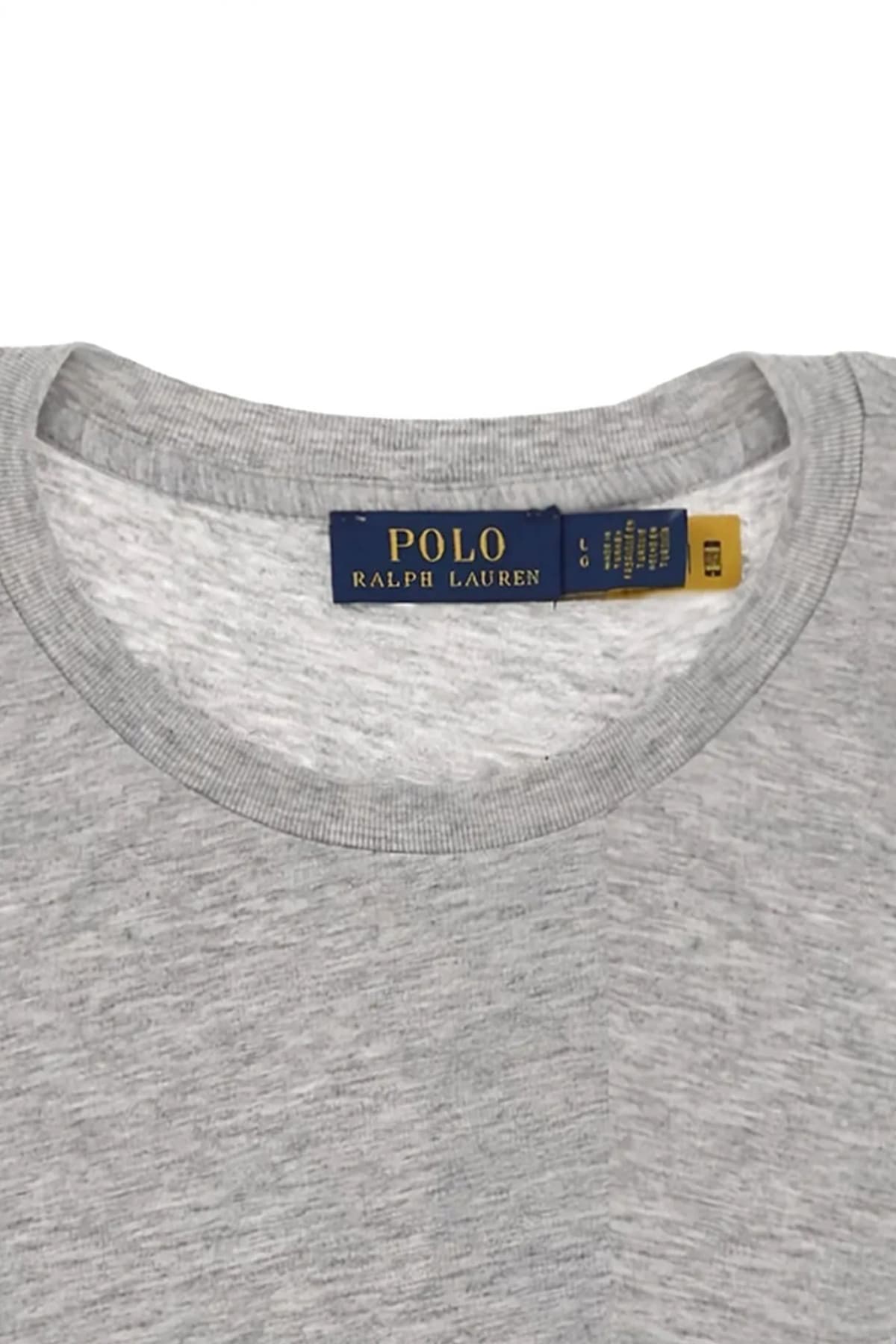 RALPH LAUREN T-SHIRT W BSR LOGO ΓΚΡΙ