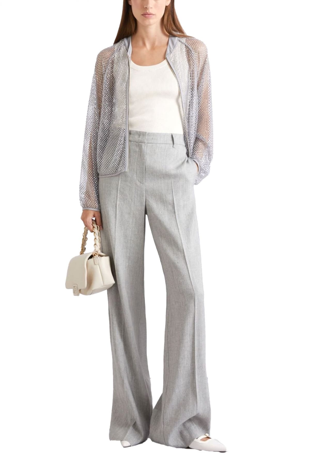 MARELLA ΖΑΚΕΤΑ MLLFLIRT ΔΙΑΤΡΗΤΟ ΣΤΡΑΣ ΓΚΡΙ-ΑΣΗΜΙ