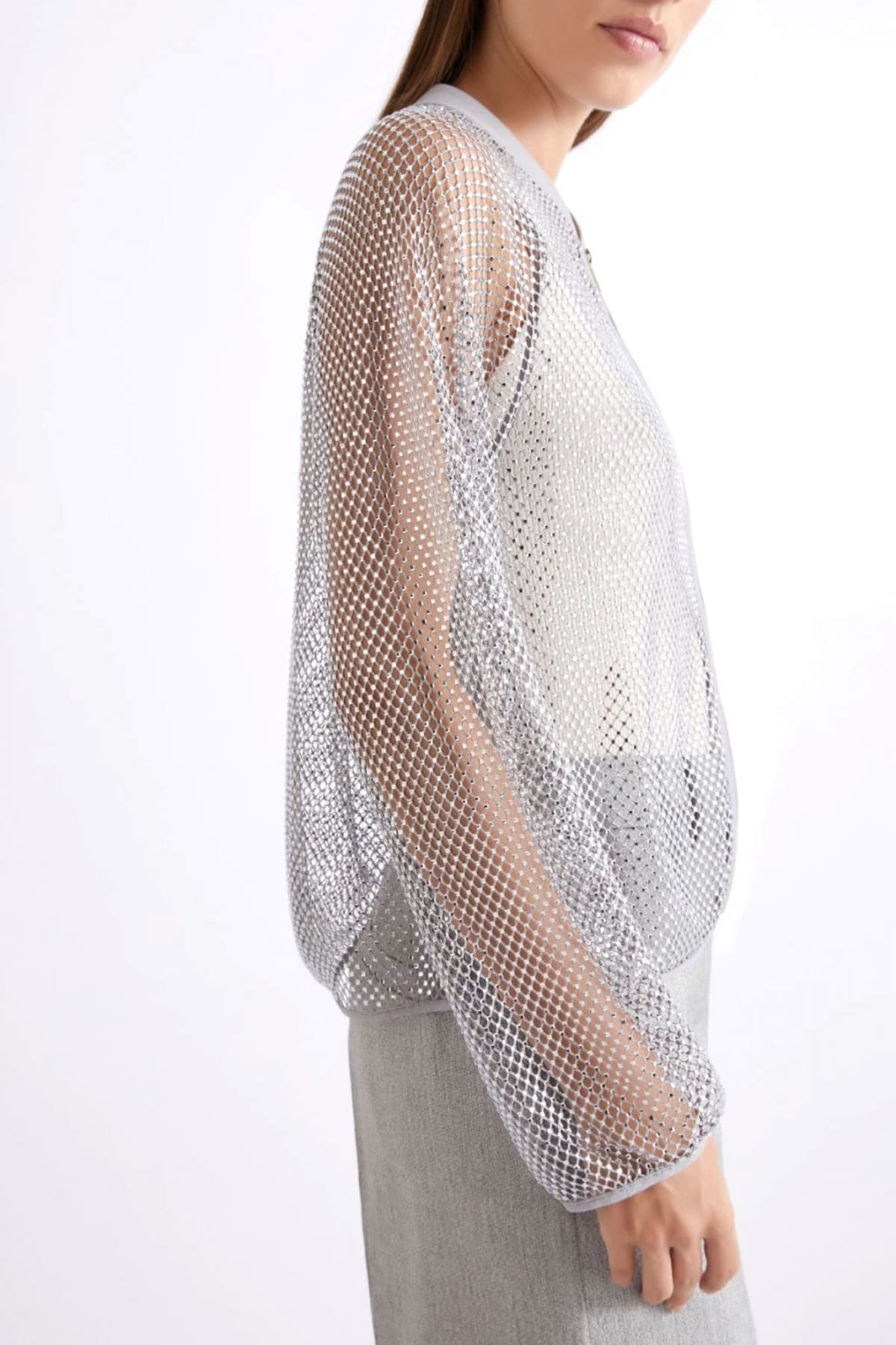 MARELLA ΖΑΚΕΤΑ MLLFLIRT ΔΙΑΤΡΗΤΟ ΣΤΡΑΣ ΓΚΡΙ-ΑΣΗΜΙ